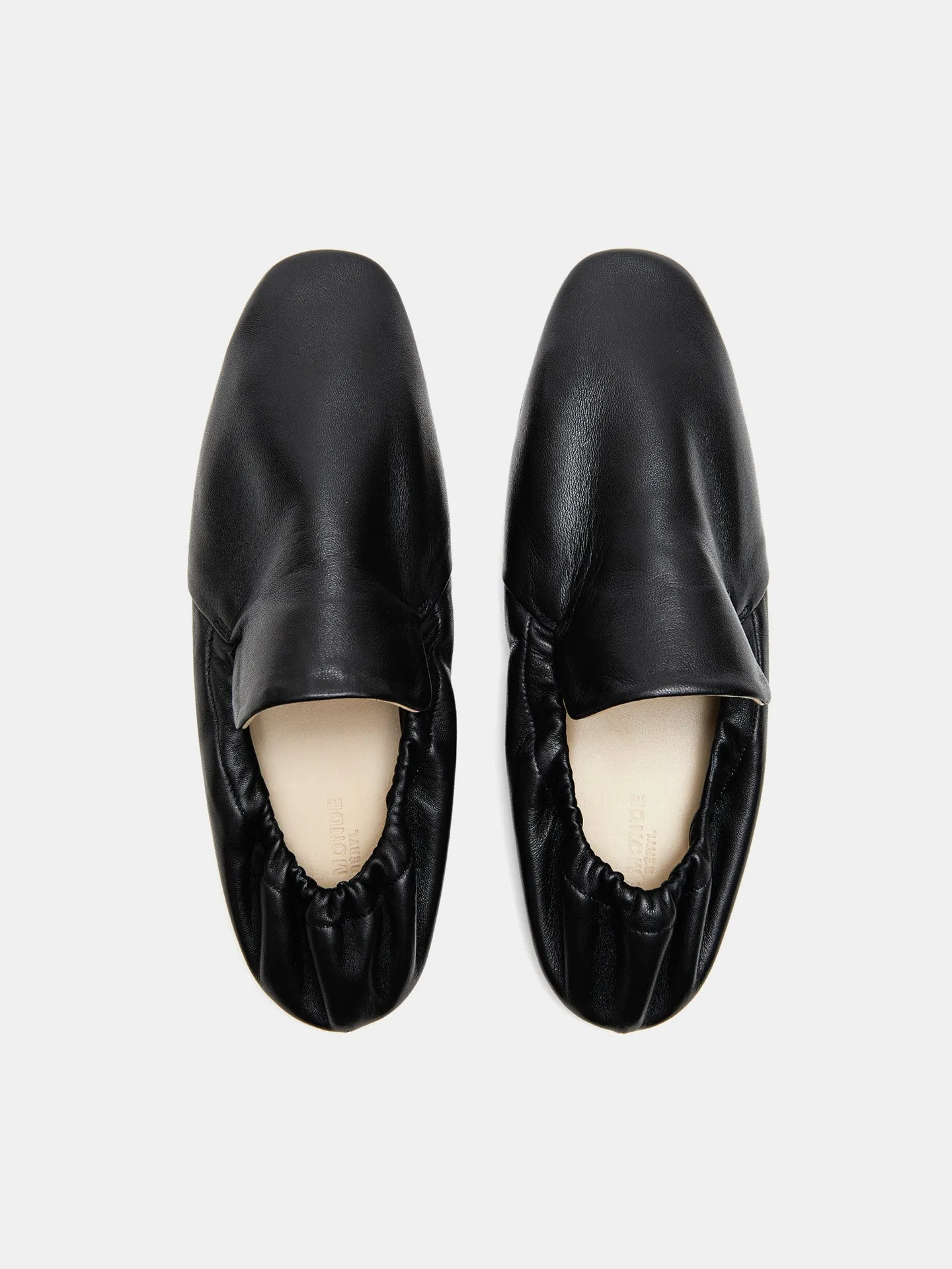 Mocassin / Black Leather