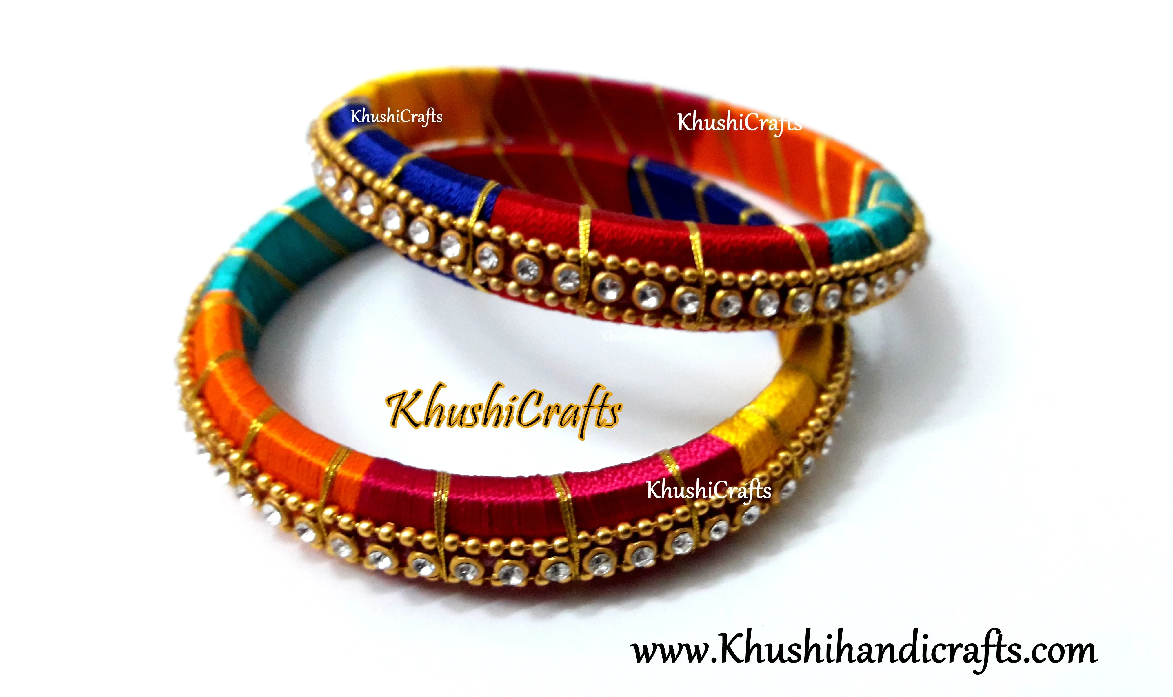 Multicolored Silk thread Bangles