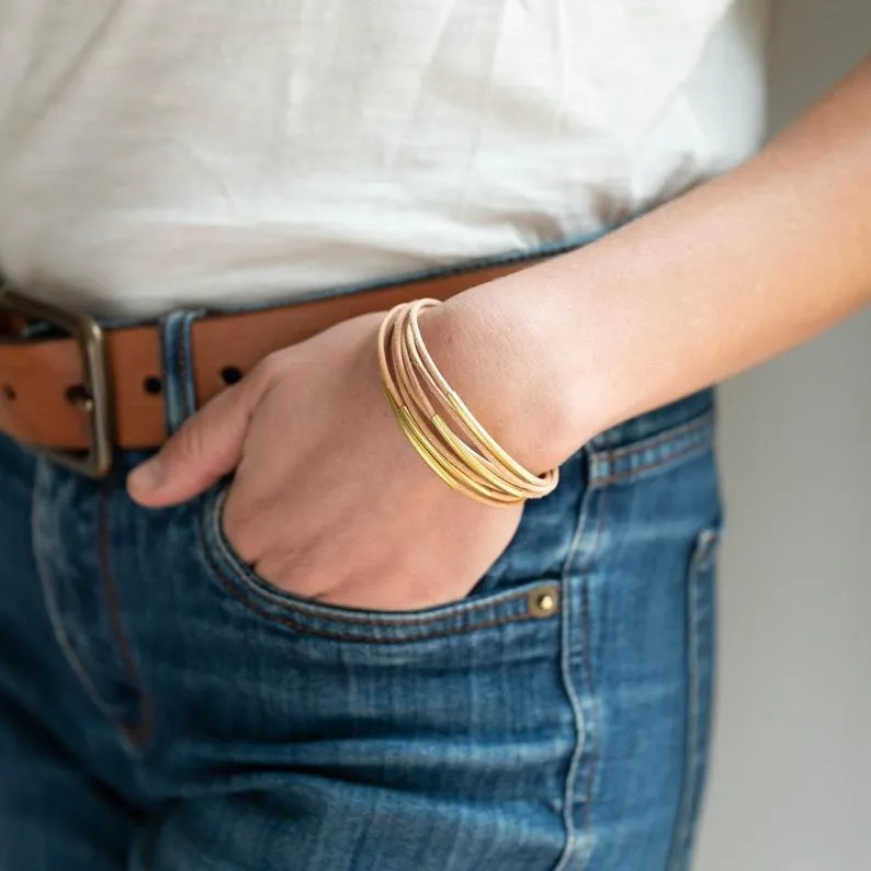 Natural leather bracelet