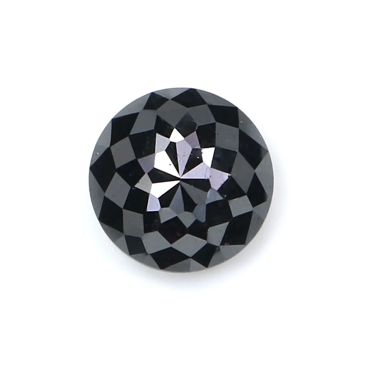 Natural Loose Rose Cut Black Color Diamond 1.71 CT 7.00 MM Round Rose Cut Shape Diamond L6839