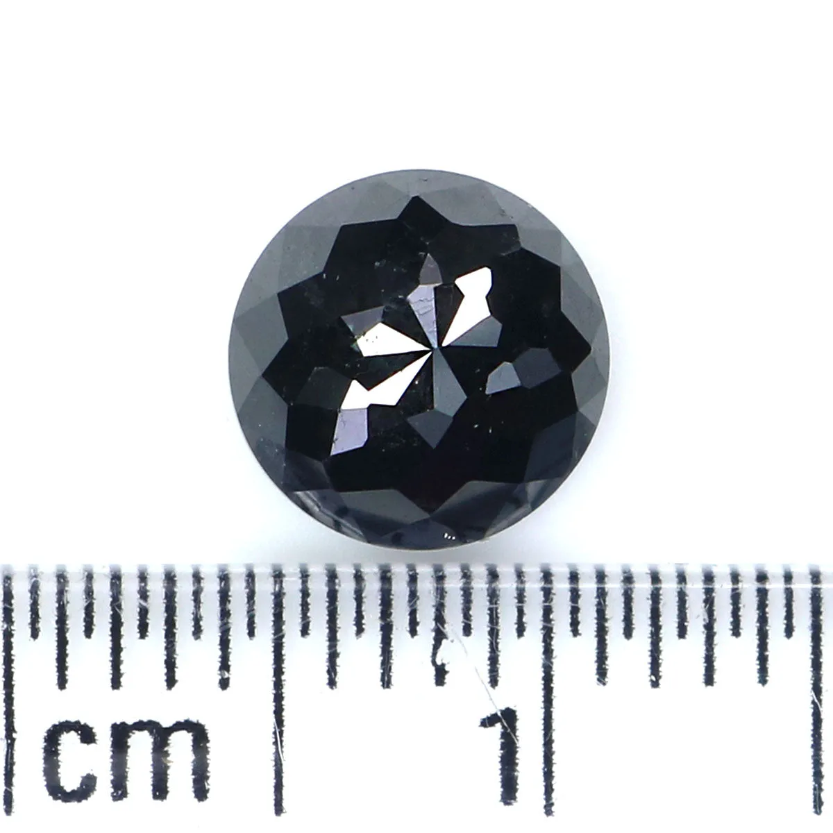 Natural Loose Rose Cut Black Color Diamond 1.71 CT 7.00 MM Round Rose Cut Shape Diamond L6839