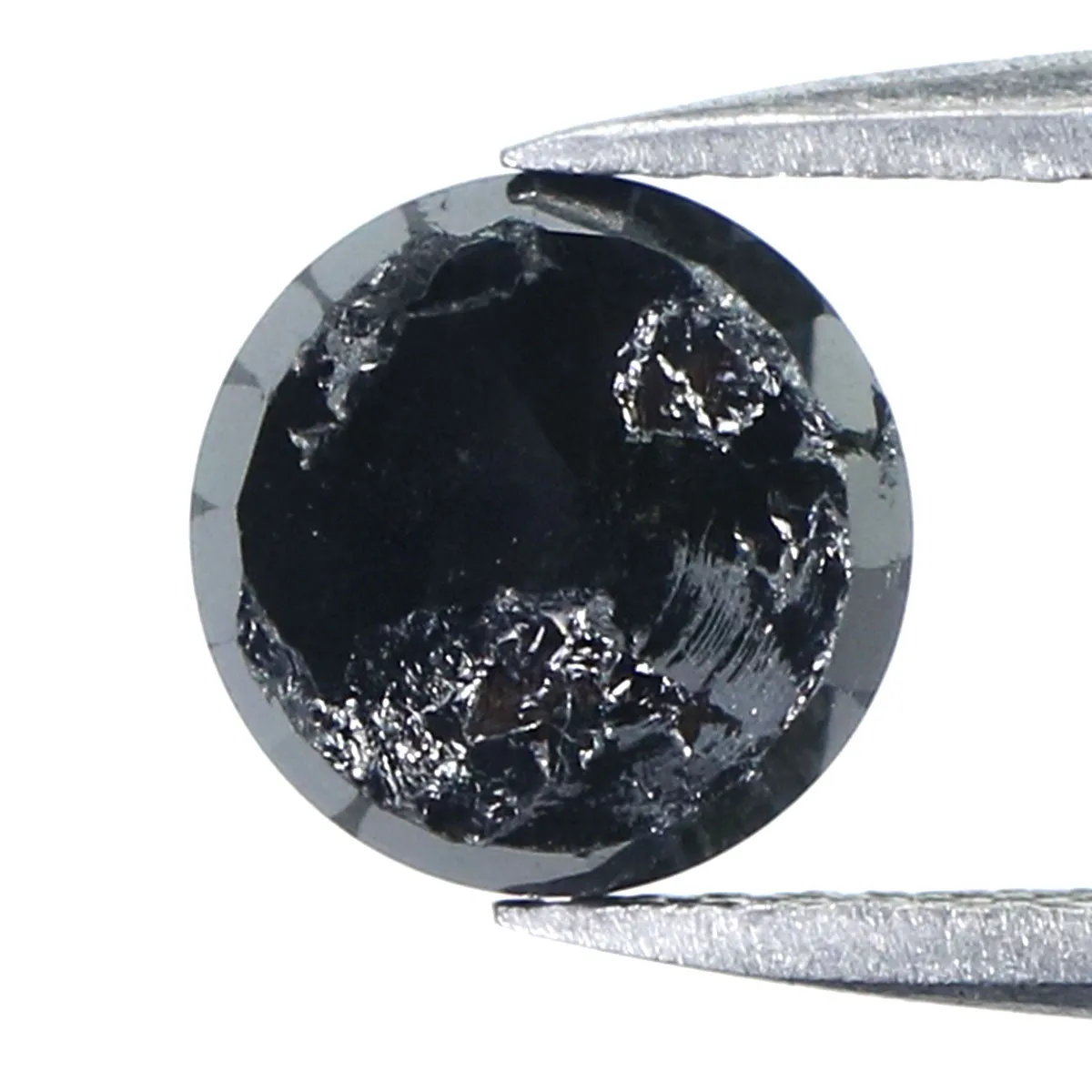 Natural Loose Rose Cut Black Color Diamond 1.71 CT 7.00 MM Round Rose Cut Shape Diamond L6839