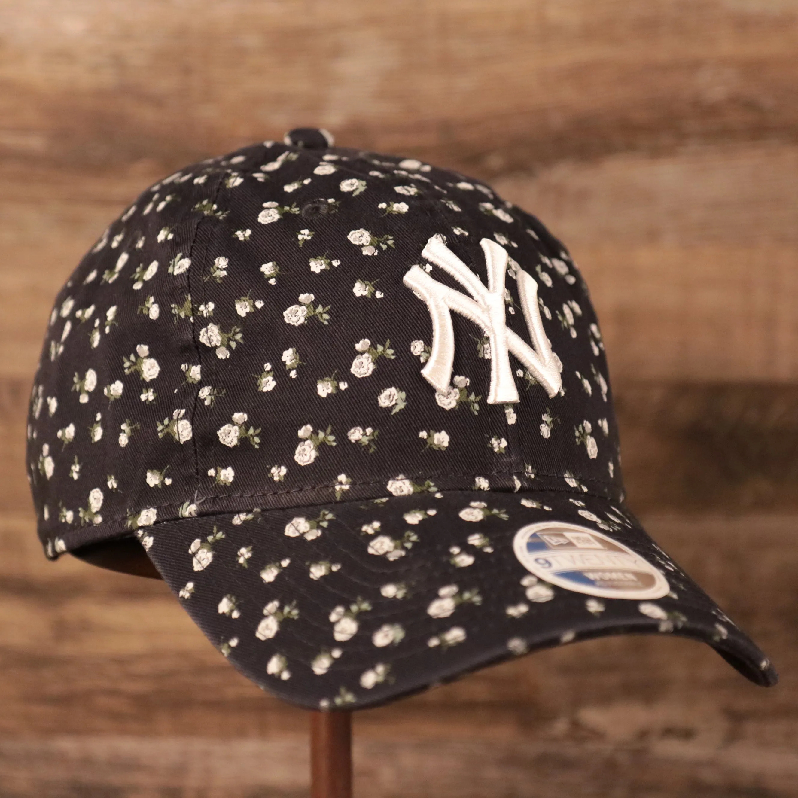 New York Yankees Navy Blue Floral Women Hat | Yankees Women Micro Floral Dad Cap | Floral Baseball Hat