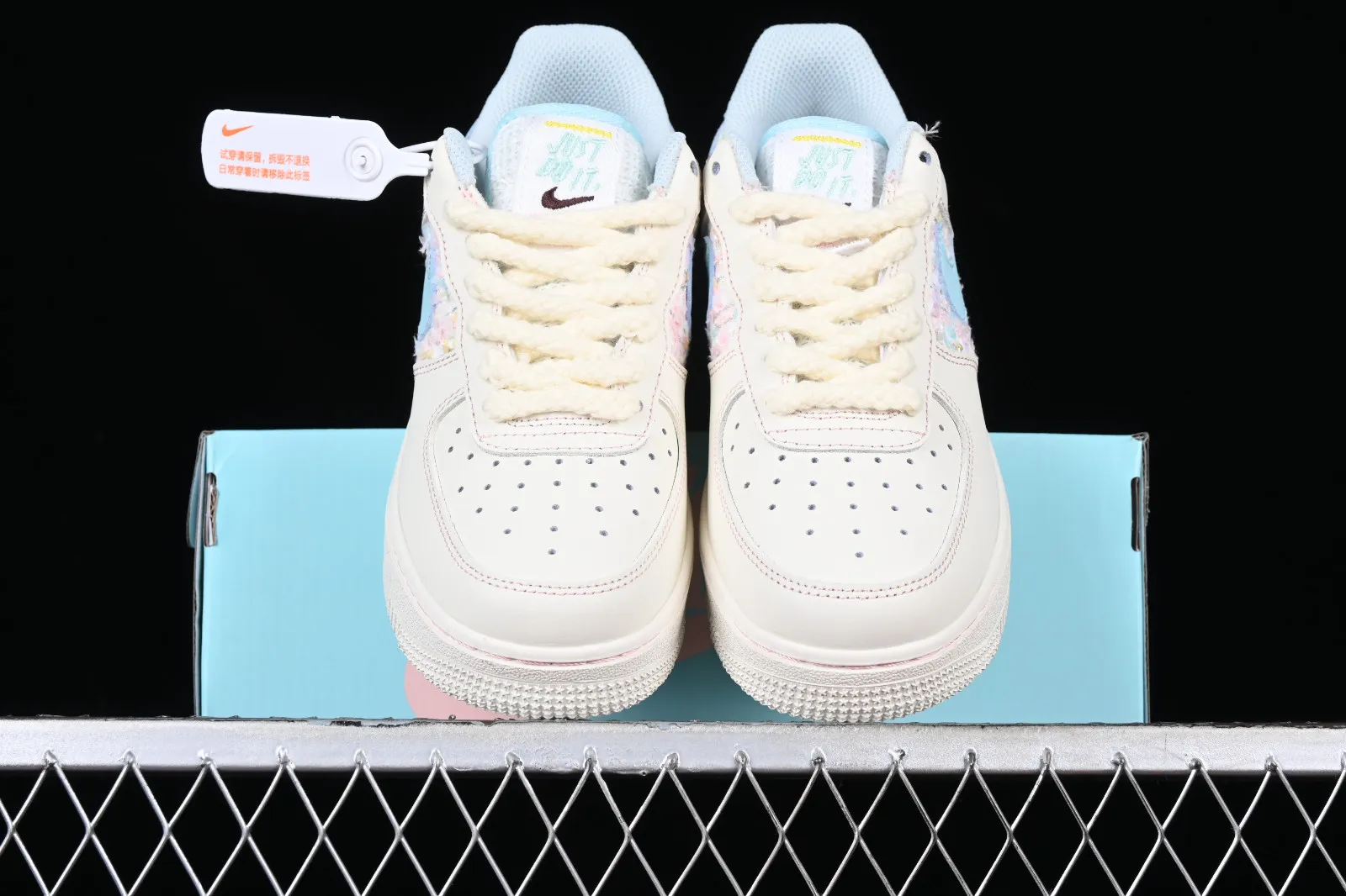 Nike Air Force 1 07 Low Just Do It Off White Pink Blue FJ7740-013