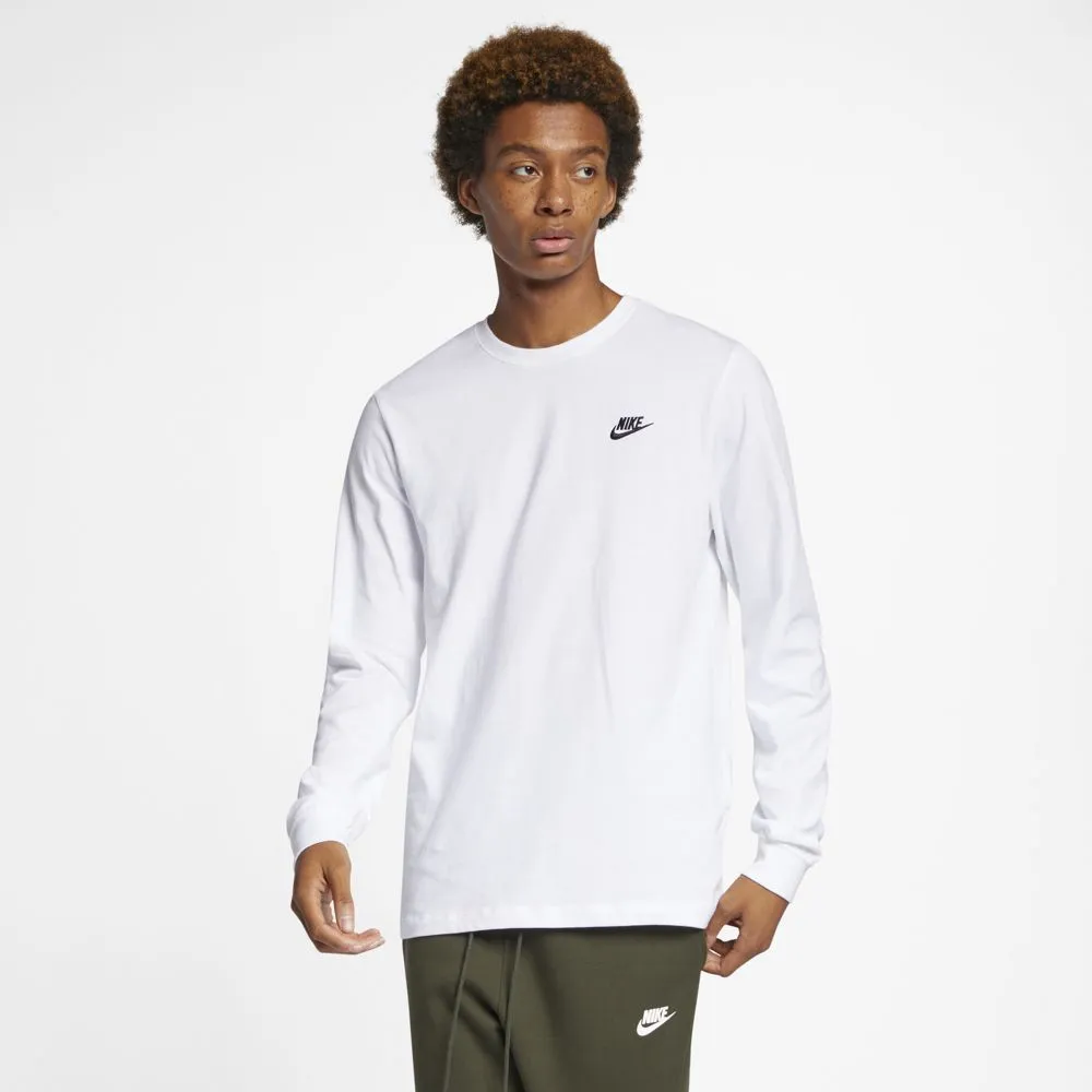 Nike Sportswear Club Men Lifestyle Long Sleeve White/Black