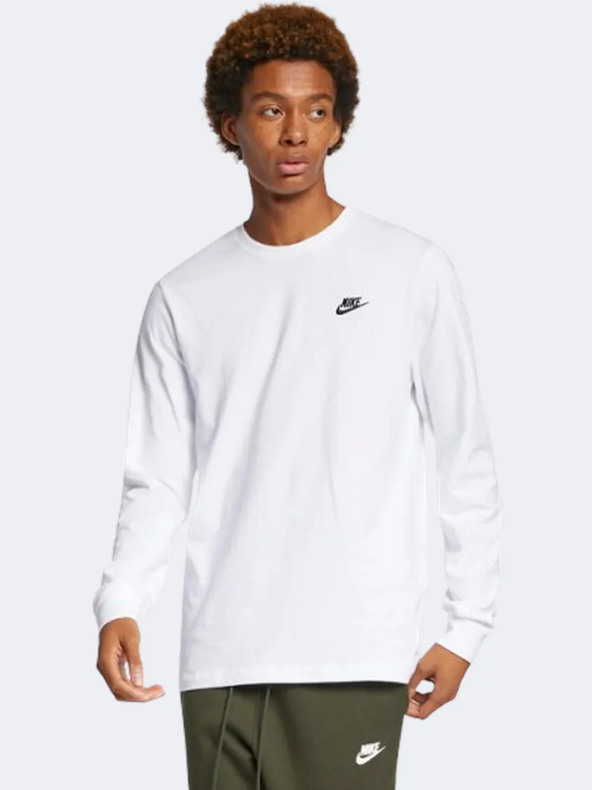 Nike Sportswear Club Men Lifestyle Long Sleeve White/Black