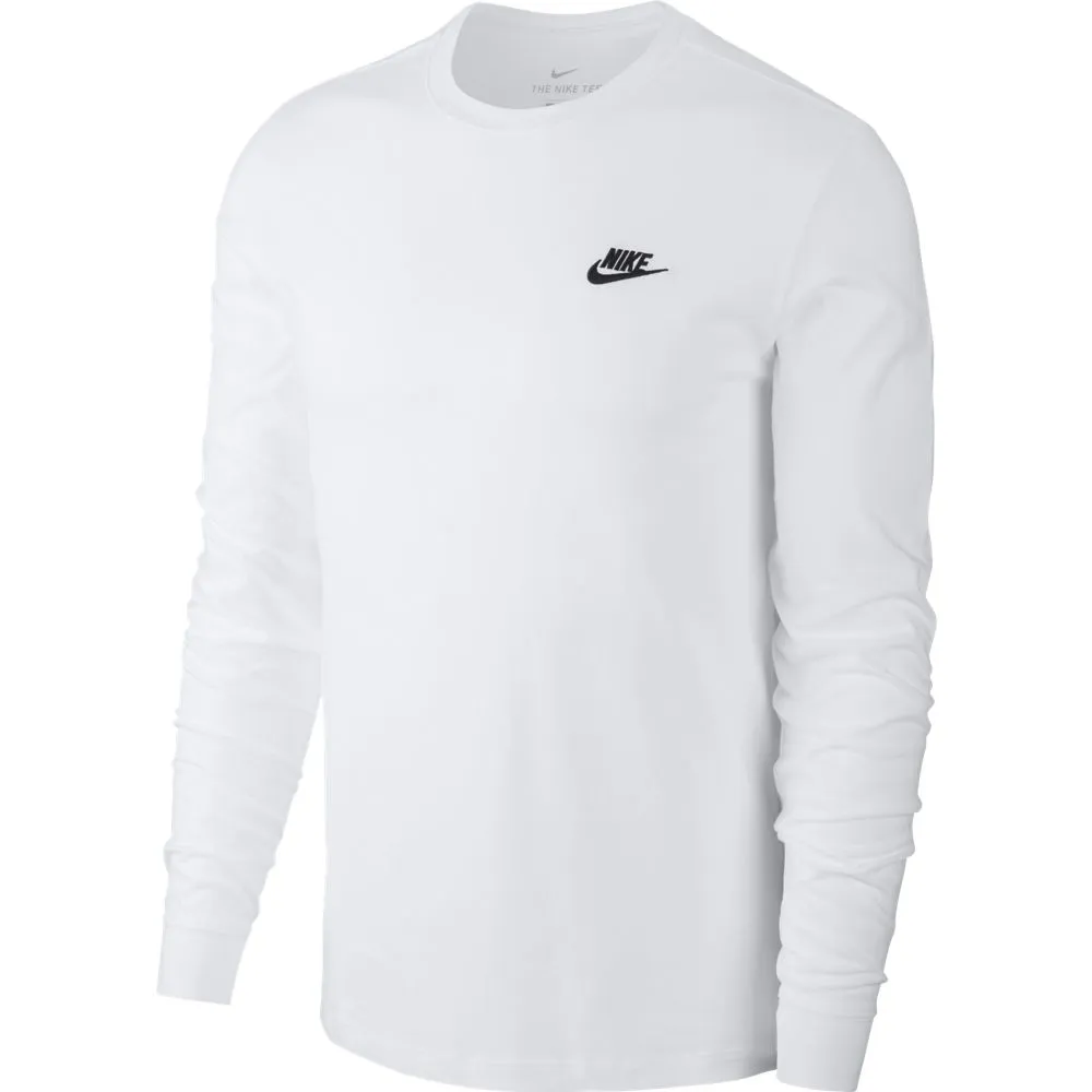 Nike Sportswear Club Men Lifestyle Long Sleeve White/Black