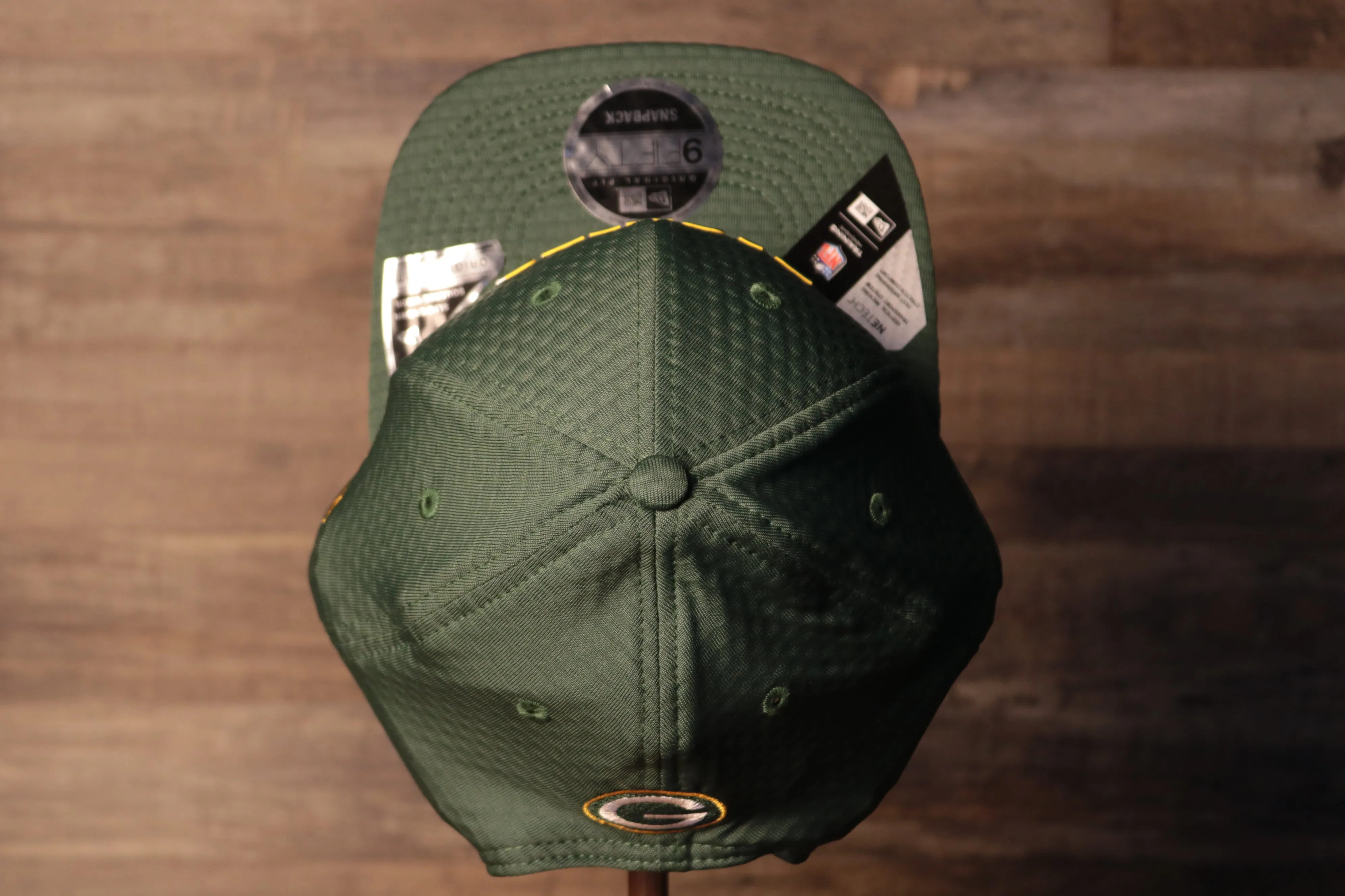 Packers 2020 Training Camp Snapback Hat | Green Bay Packers 2020 On-Field Green Training Camp Snap Cap