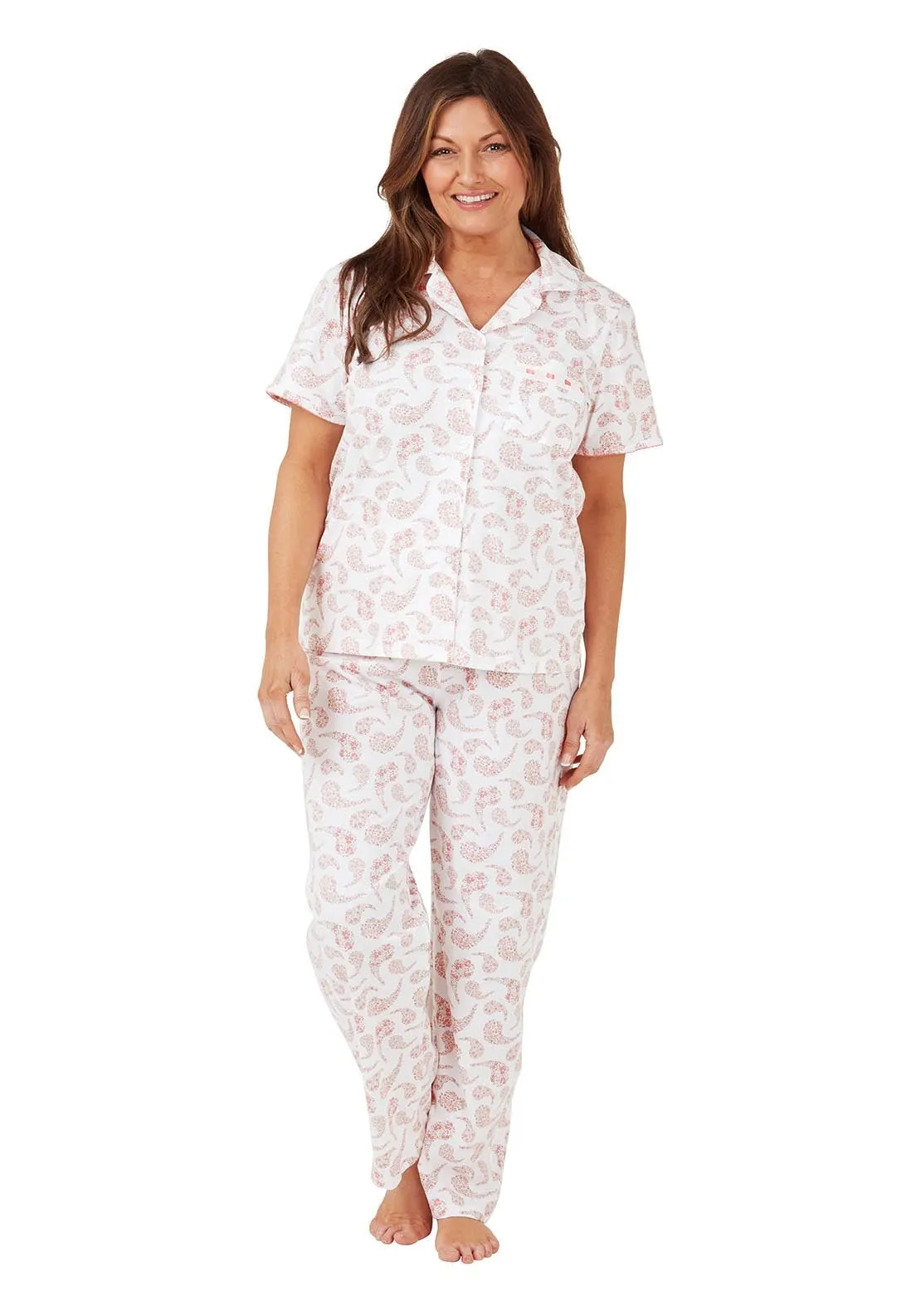 Paisely Cotton Pyjama 100% cotton - Pink