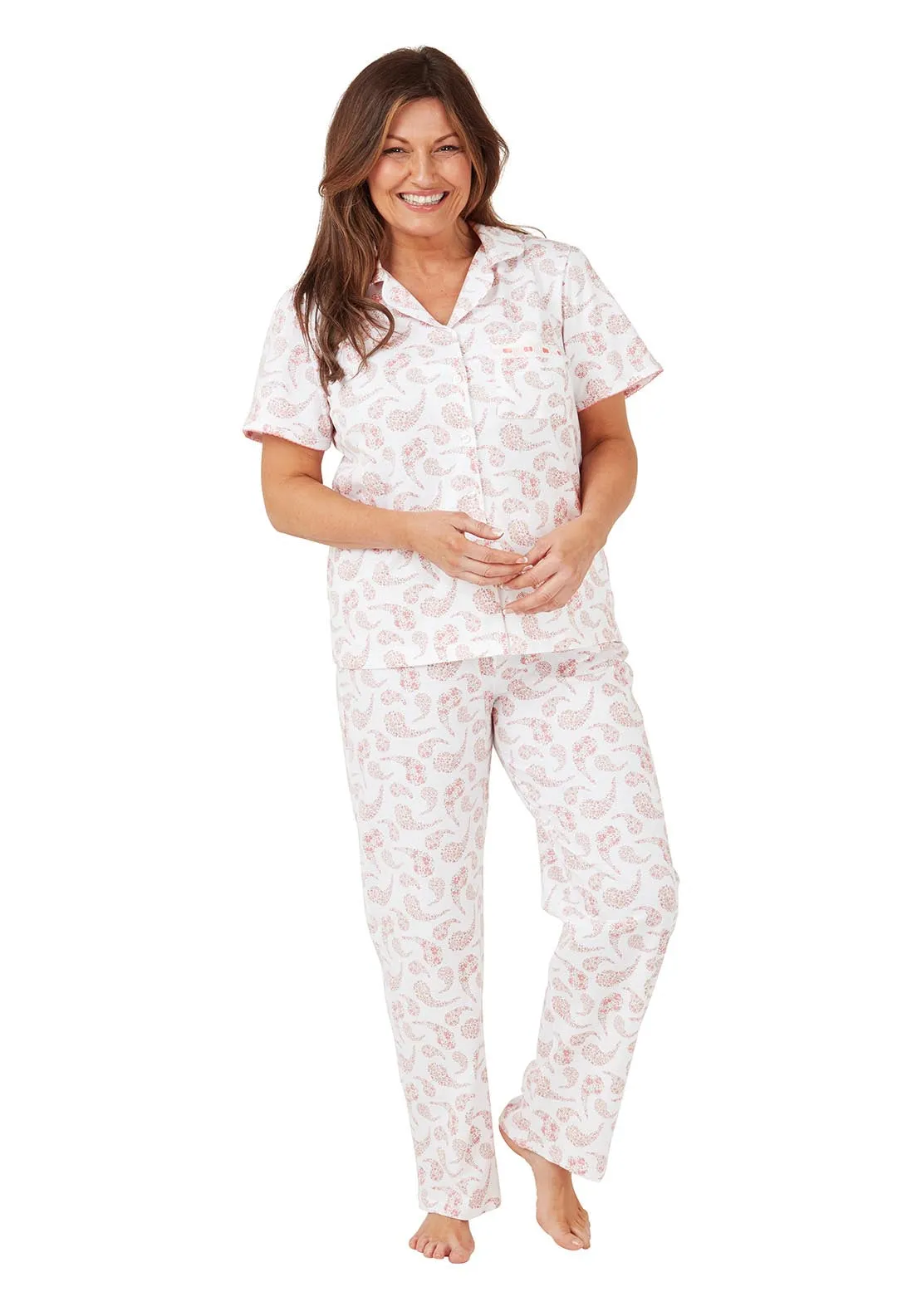 Paisely Cotton Pyjama 100% cotton - Pink