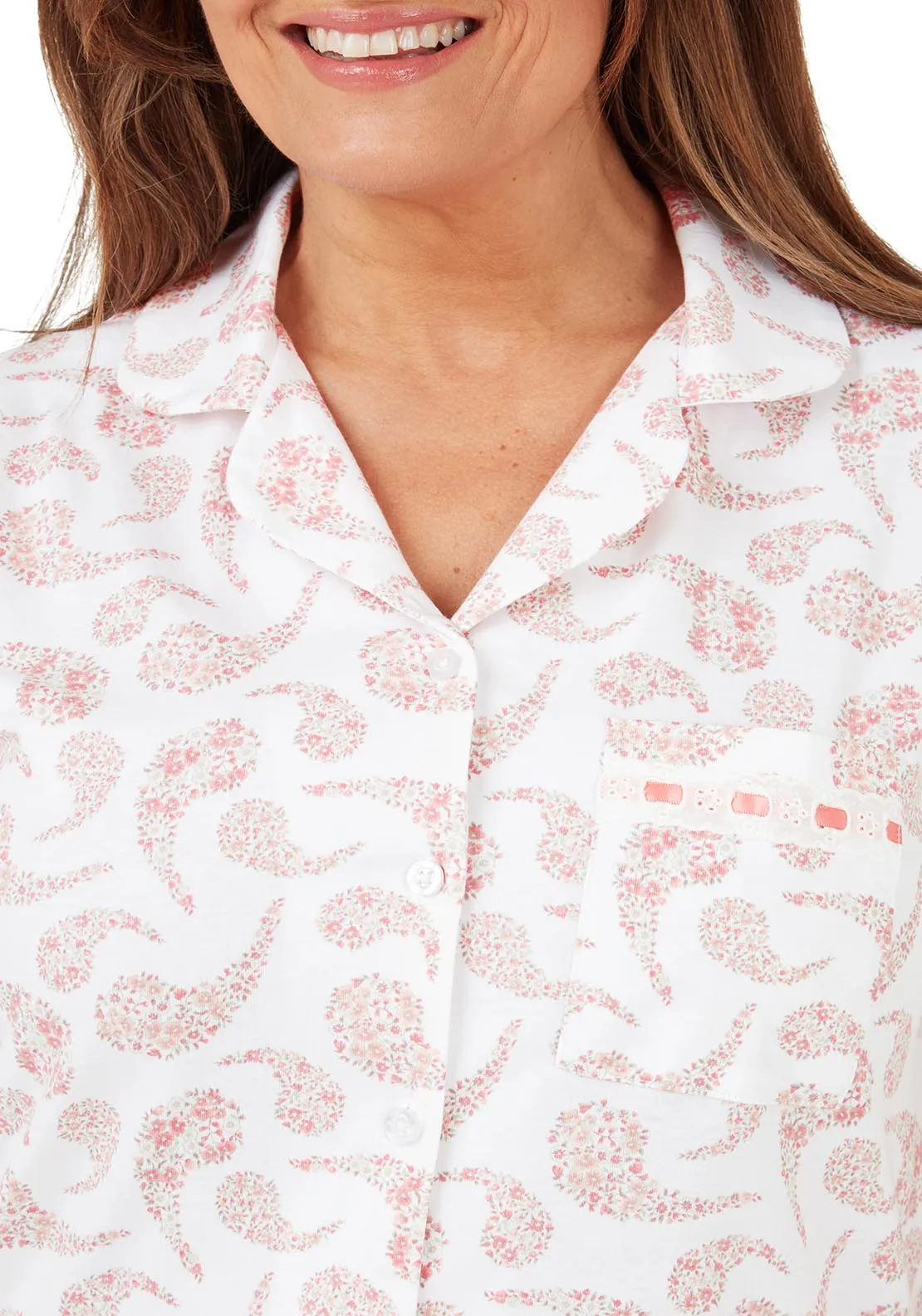 Paisely Cotton Pyjama 100% cotton - Pink