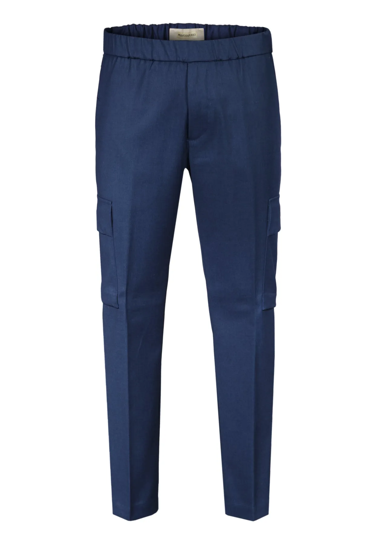 Pantalone fresco Lana con Tascone laterali - Blue