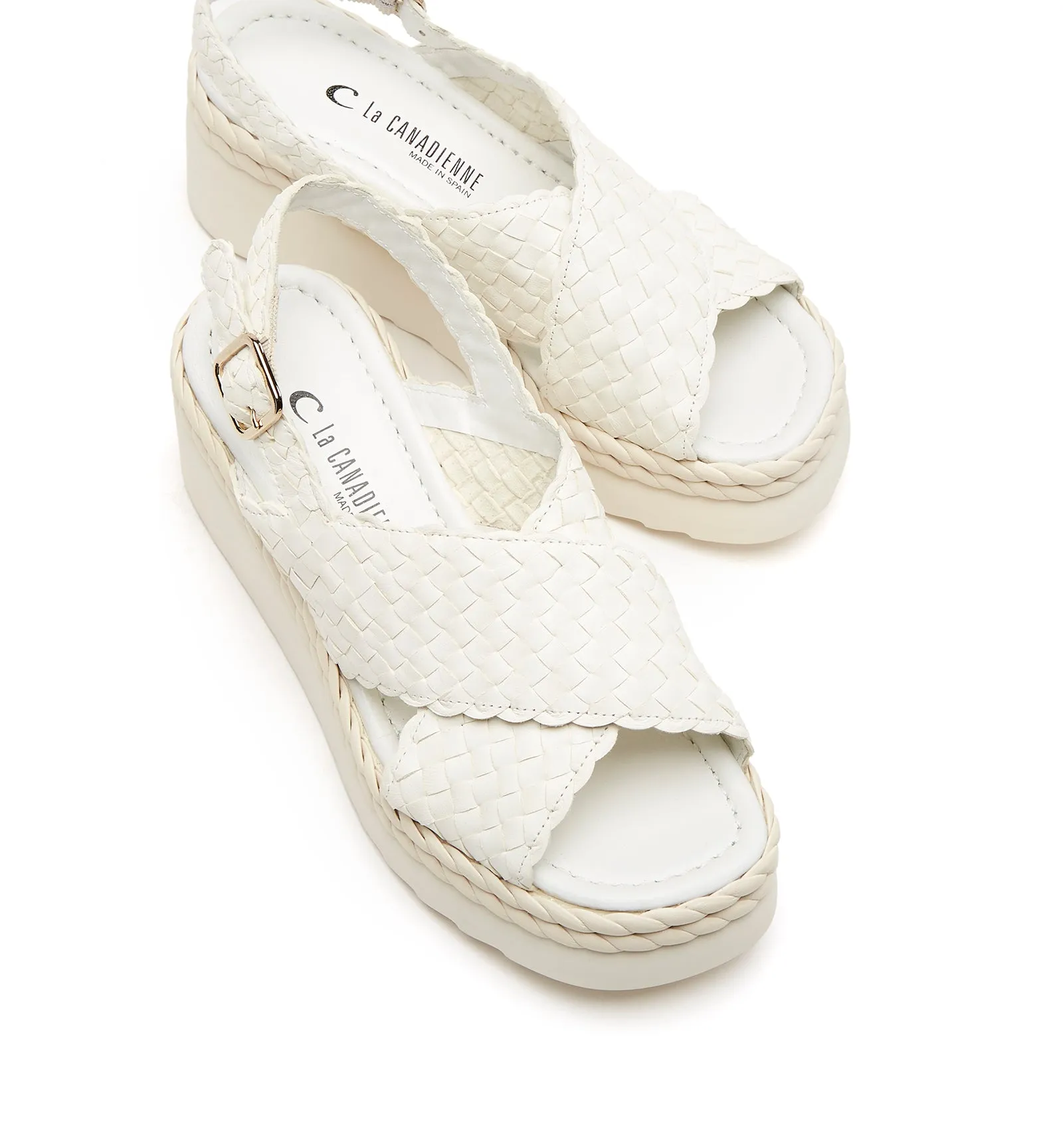 PATCH WOVEN LEATHER SANDAL