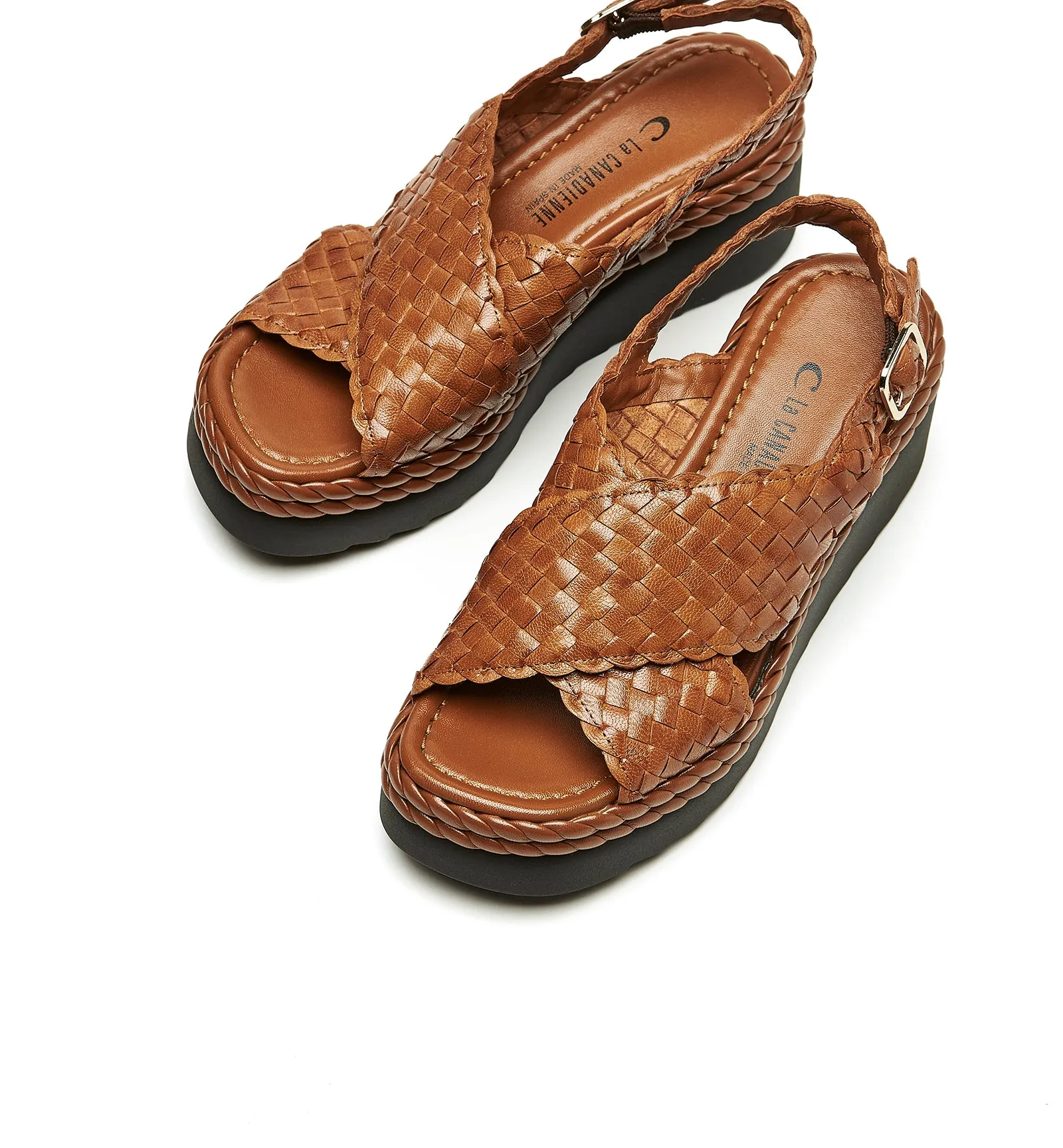 PATCH WOVEN LEATHER SANDAL