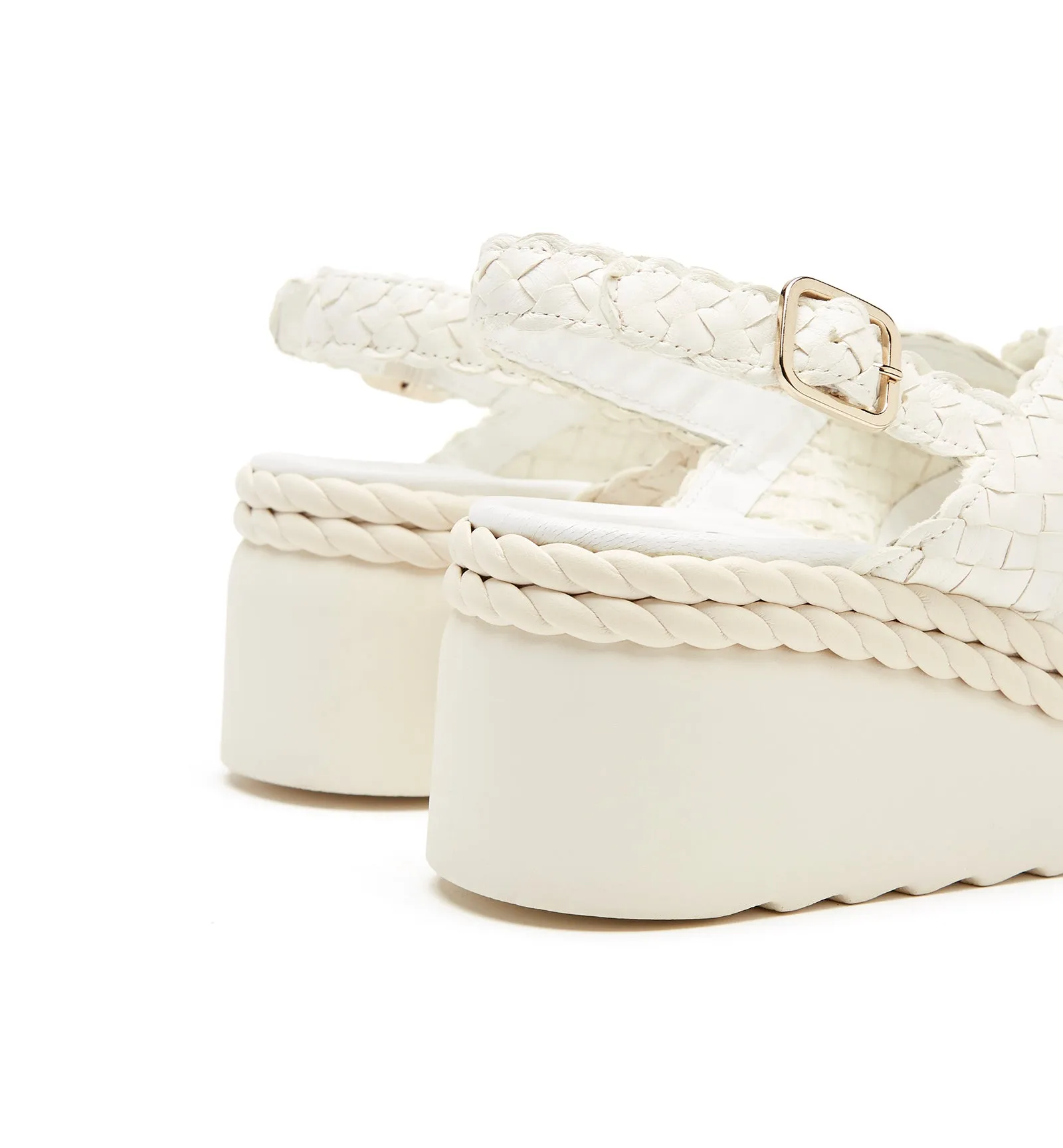 PATCH WOVEN LEATHER SANDAL