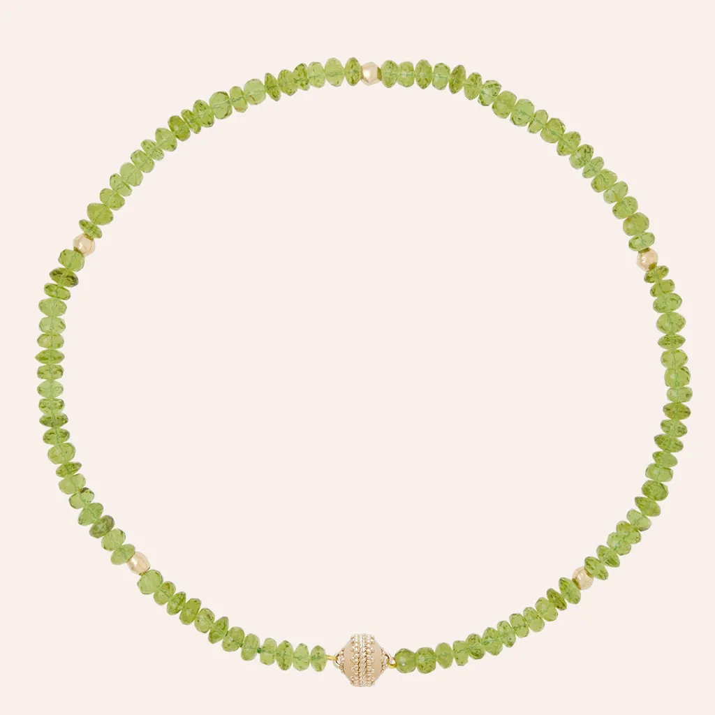 Peppercorn Peridot 6mm Mini Necklace