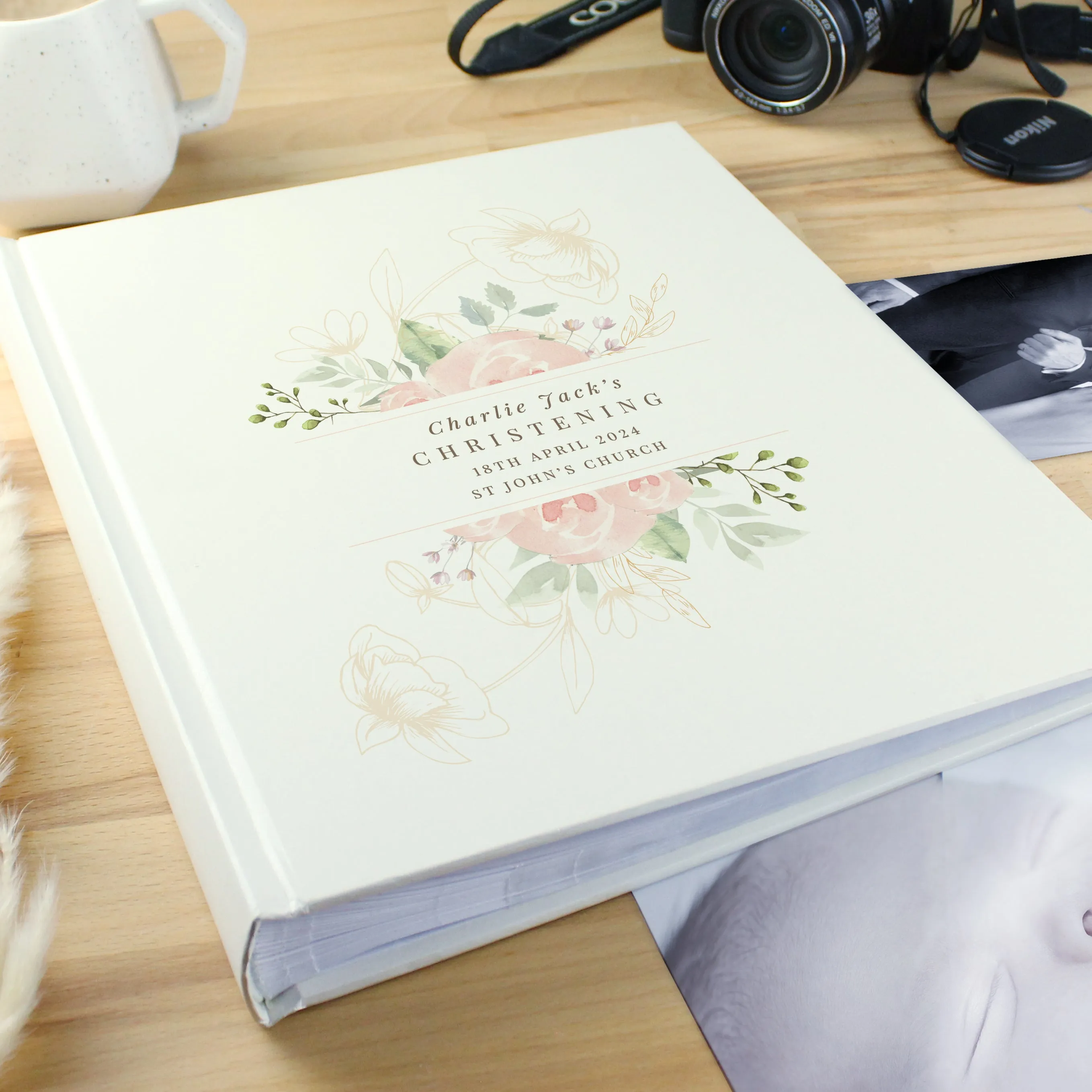 Personalised Floral Watercolour Traditional Photo Album