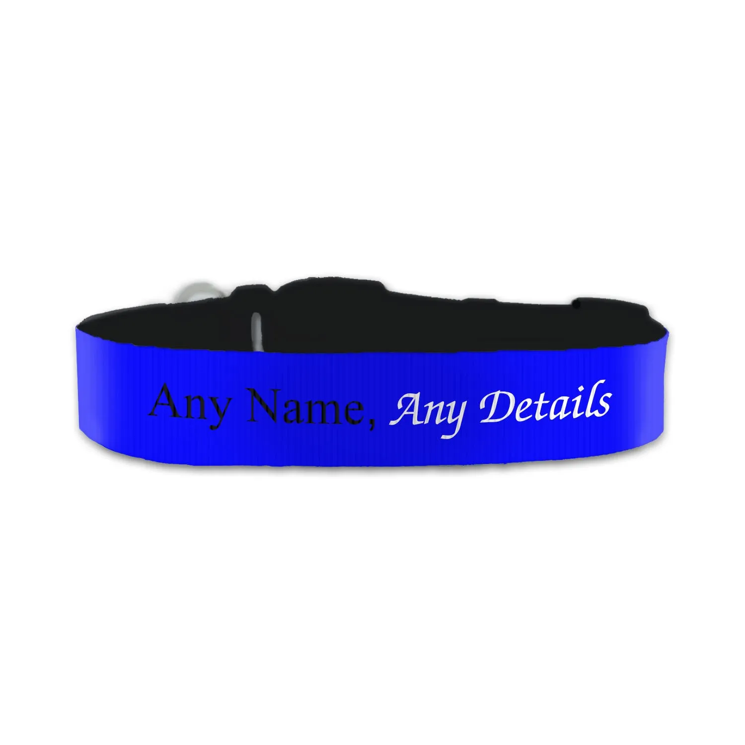 Personalised Small Dog Collar with Blue Background