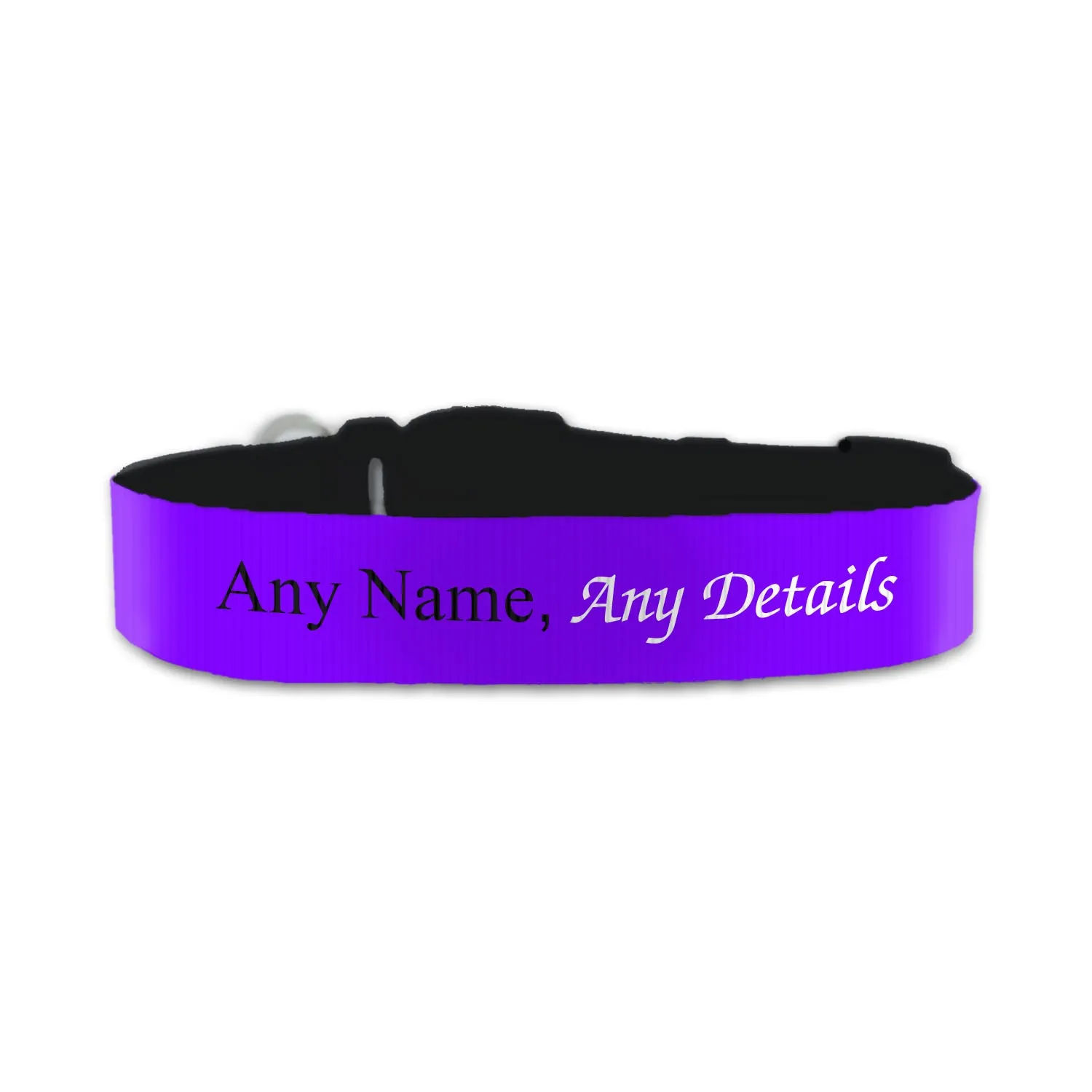 Personalised Small Dog Collar with Purple Background