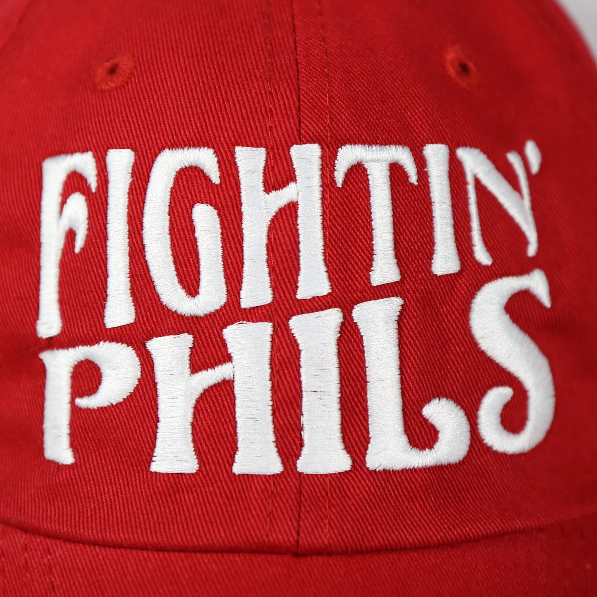 Philadelphia Phillies 2022 World Series Fightin' Phils Phillies Logo Side Patch Red Adjustable Dad Hat