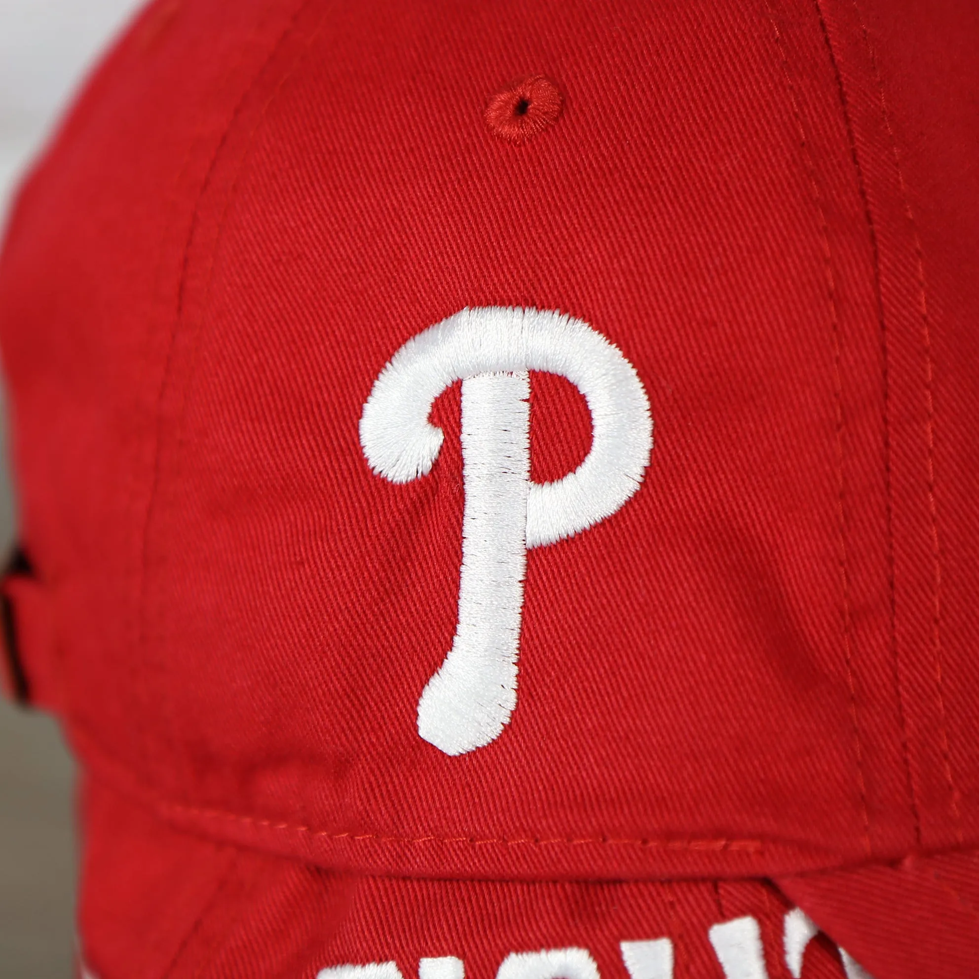 Philadelphia Phillies 2022 World Series Fightin' Phils Phillies Logo Side Patch Red Adjustable Dad Hat