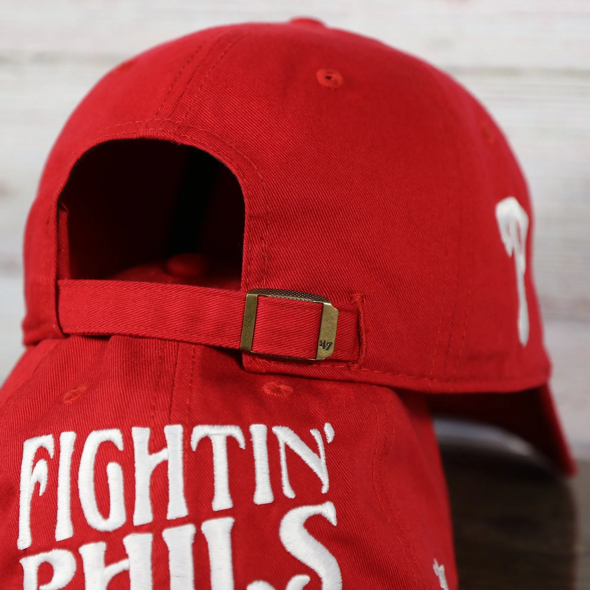 Philadelphia Phillies 2022 World Series Fightin' Phils Phillies Logo Side Patch Red Adjustable Dad Hat