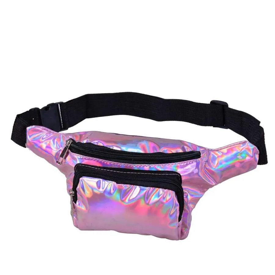 Pink Holographic Bumbag