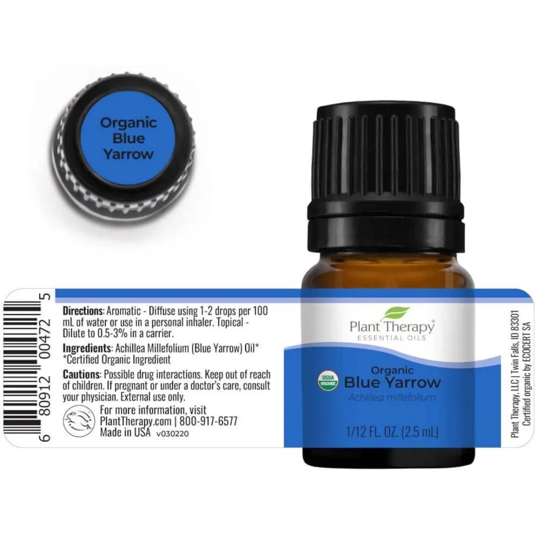 Plant Therapy Blue Yarrow Organic Essential Oil