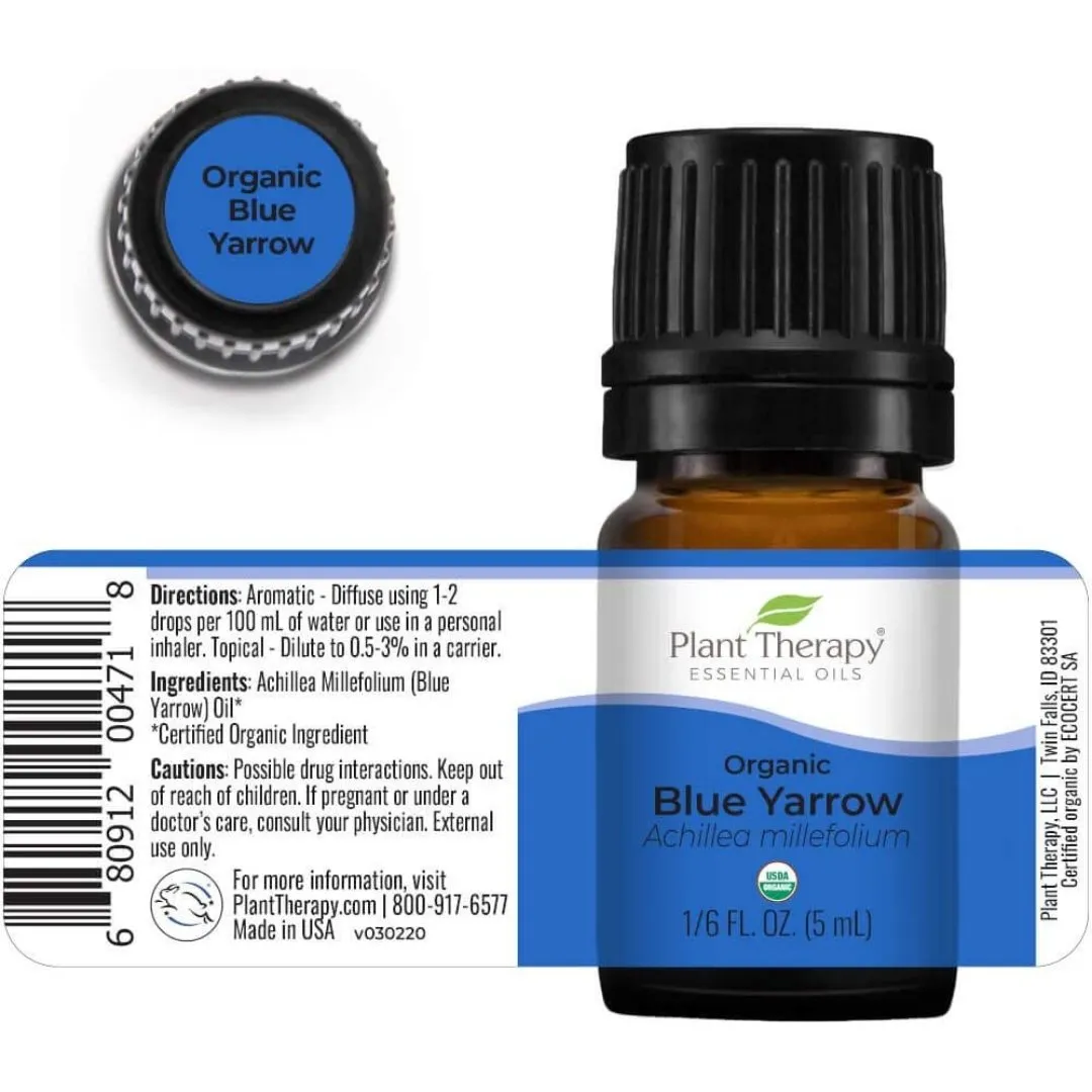 Plant Therapy Blue Yarrow Organic Essential Oil