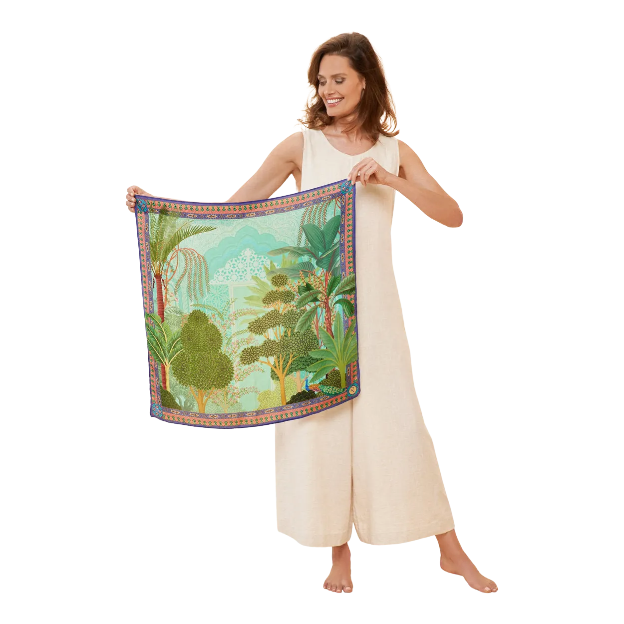 Powder Secret Paradise Silk Square Scarf