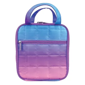 purple ombre quilted lunch tote