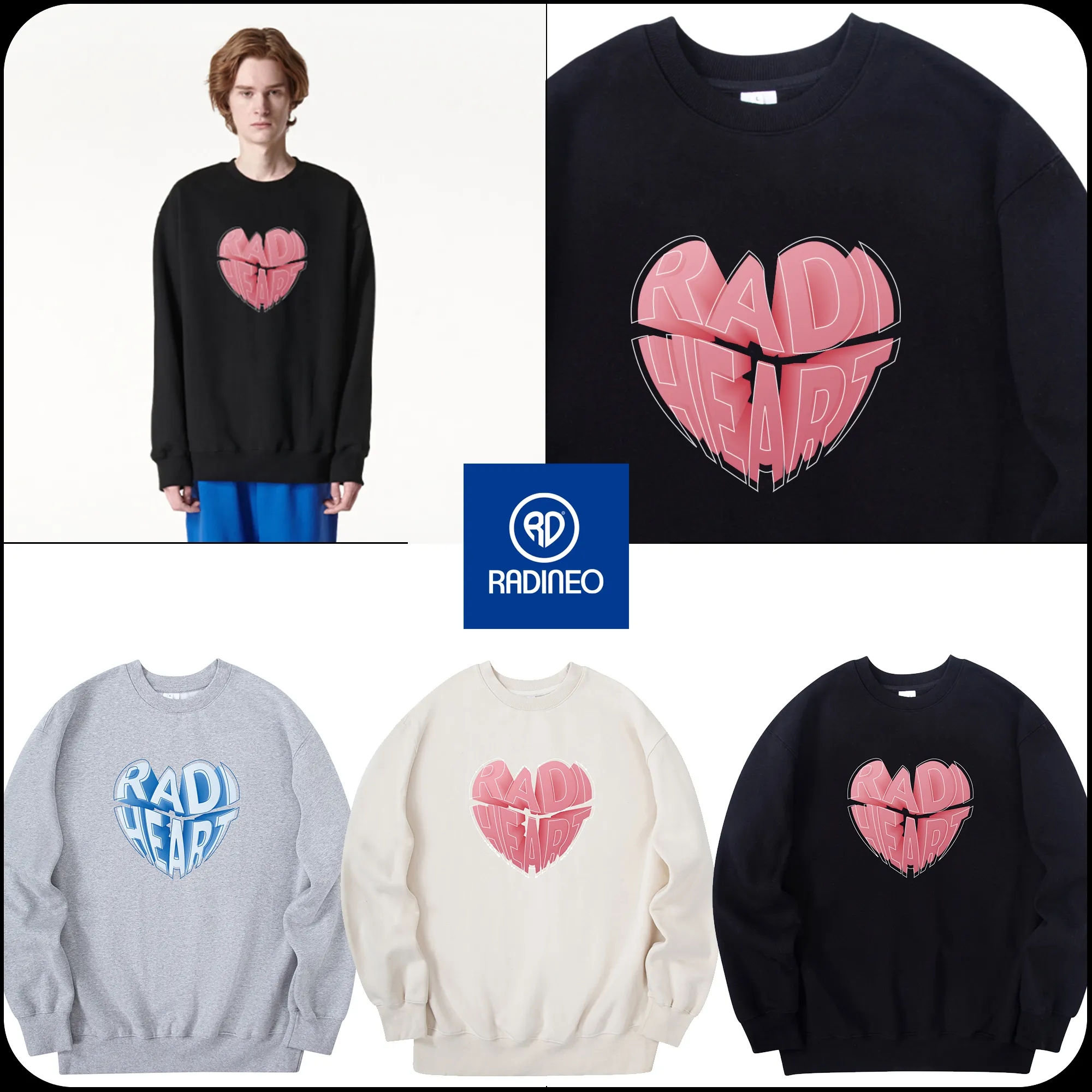 RADINEO  |[RADINEO]★ HEART BALLOON SWEAT