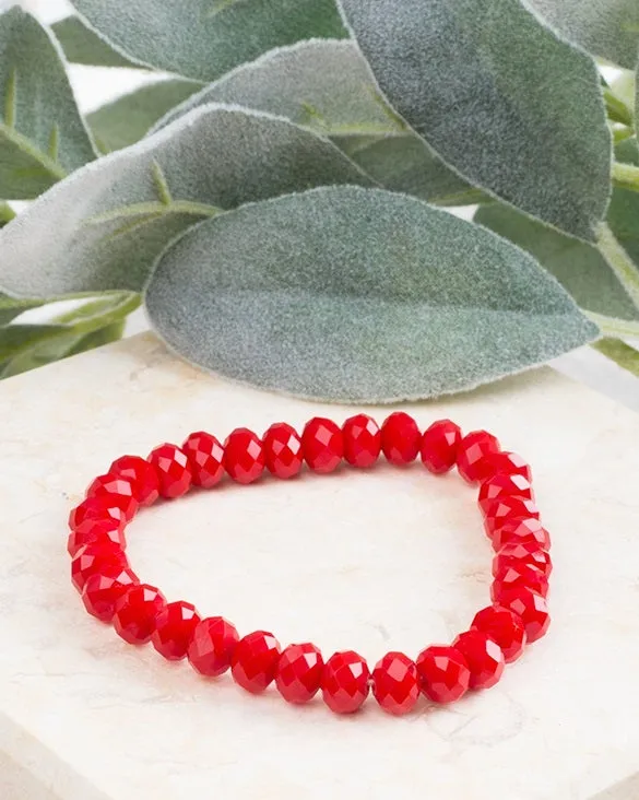 Red Crystal Stretch Bracelet