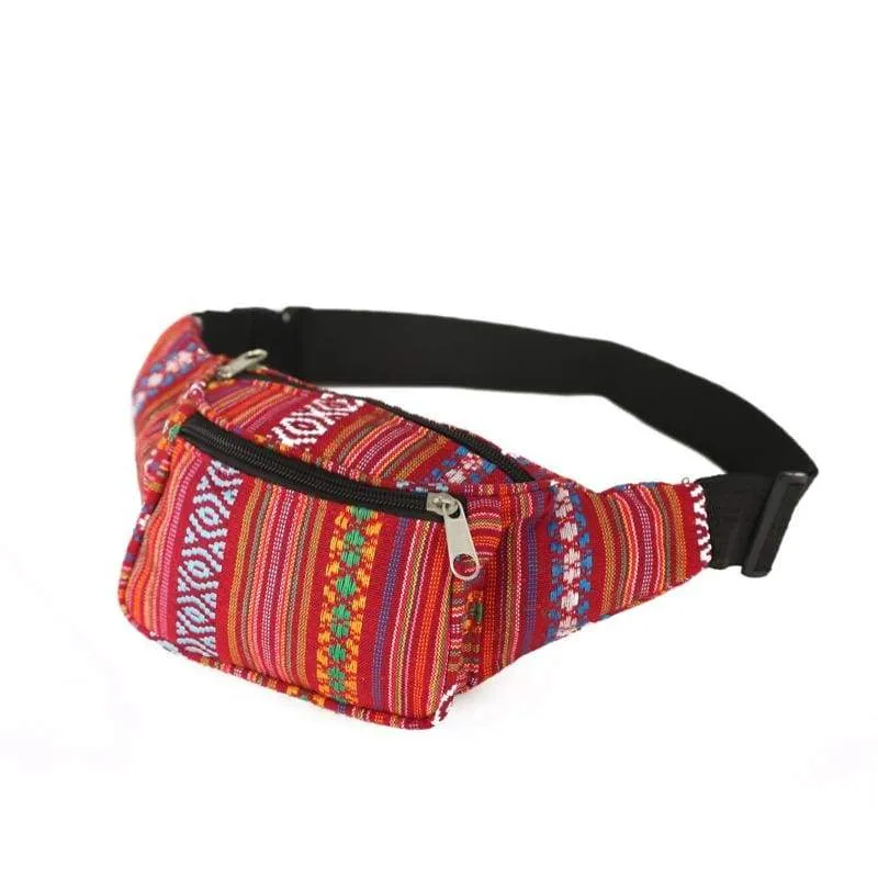 Red Mix Canvas Bumbag