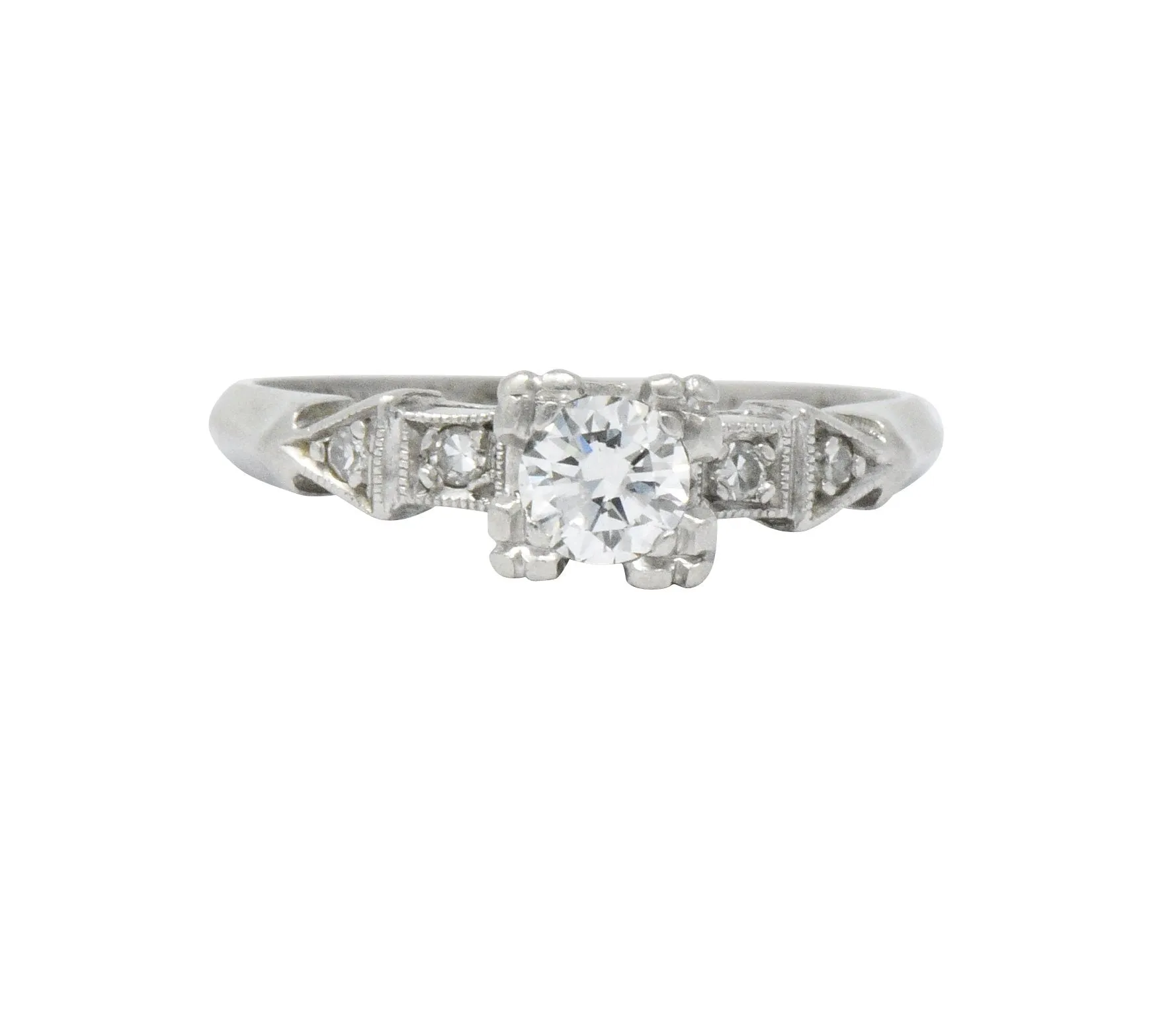 Retro 0.31 CTW Diamond Platinum Engagement Ring