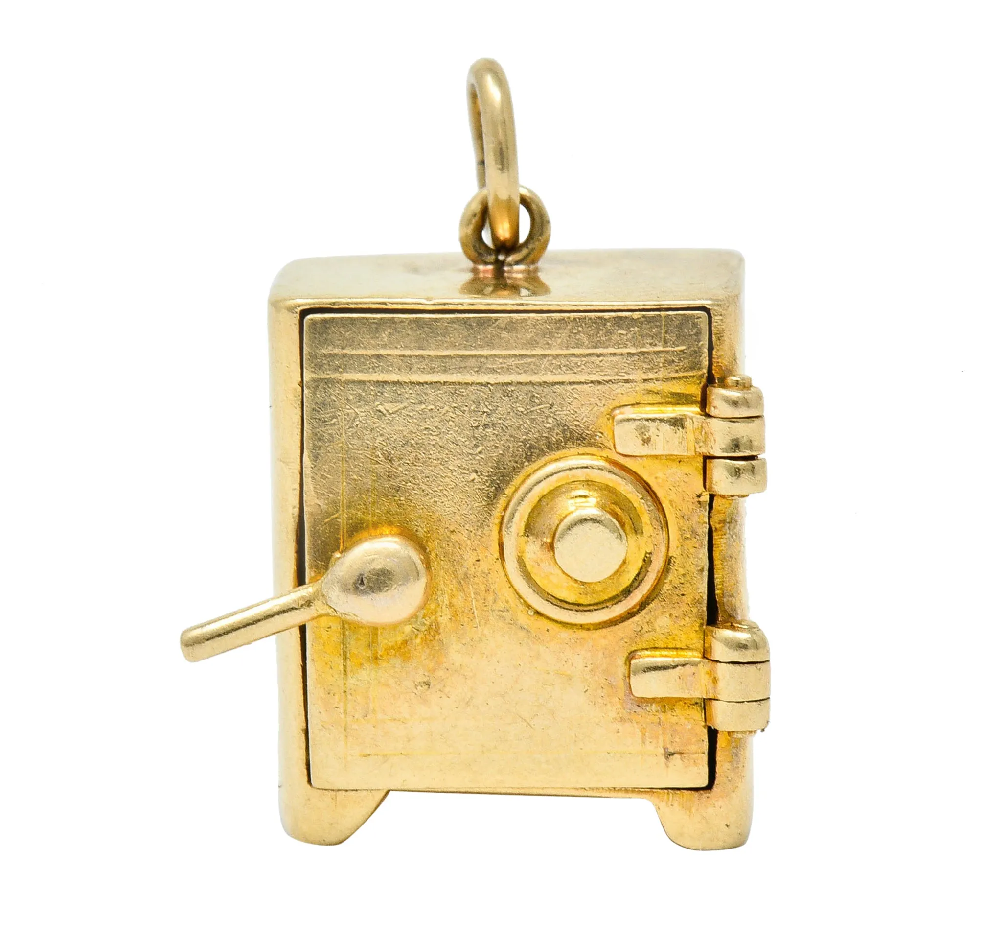 Retro 14 Karat Gold Functional Safe Charm Circa 1940