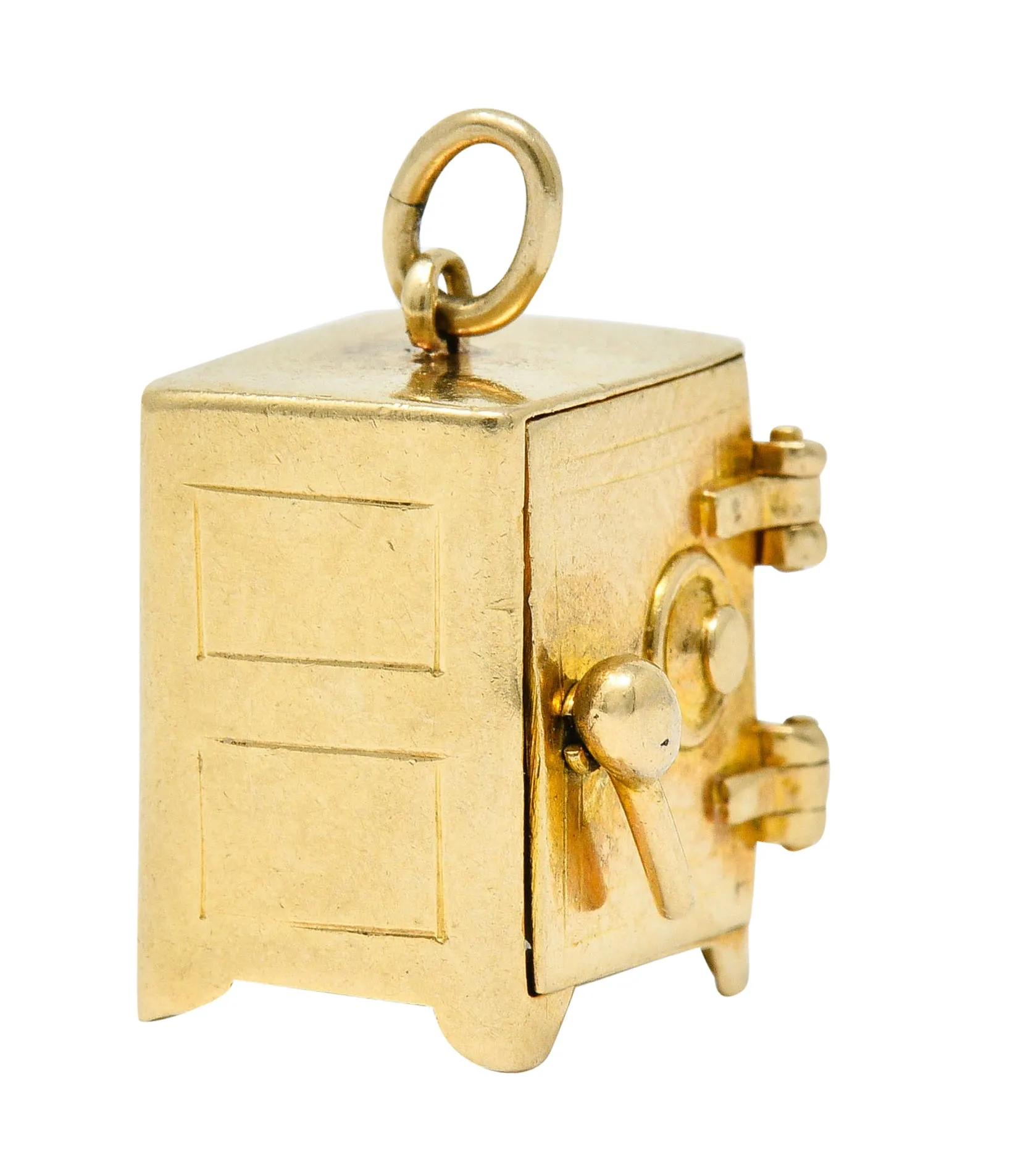 Retro 14 Karat Gold Functional Safe Charm Circa 1940