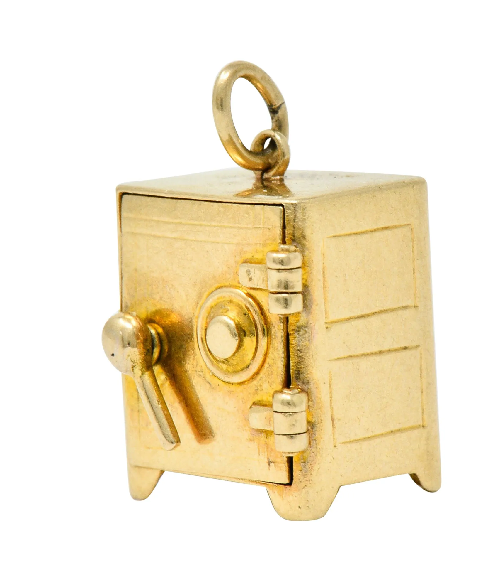 Retro 14 Karat Gold Functional Safe Charm Circa 1940