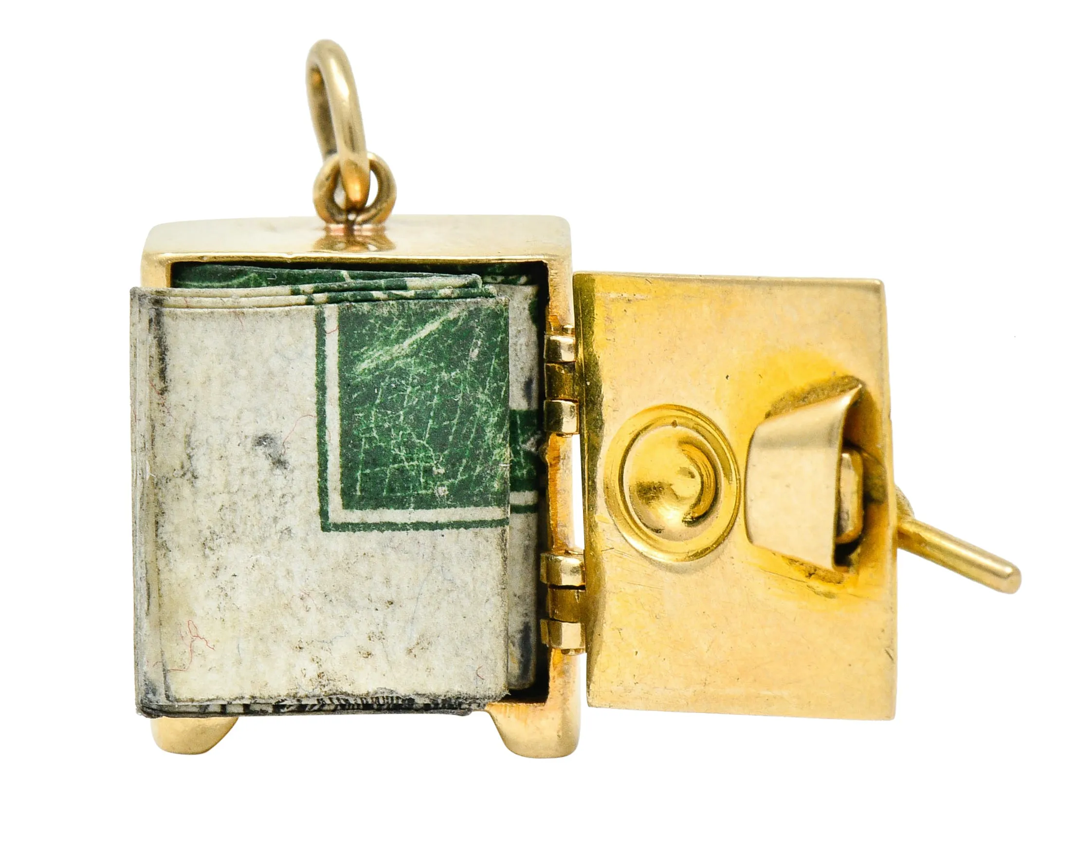 Retro 14 Karat Gold Functional Safe Charm Circa 1940