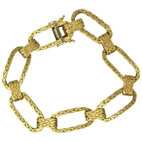 Retro Unoaerre 18 Karat Yellow Gold Link Bracelet