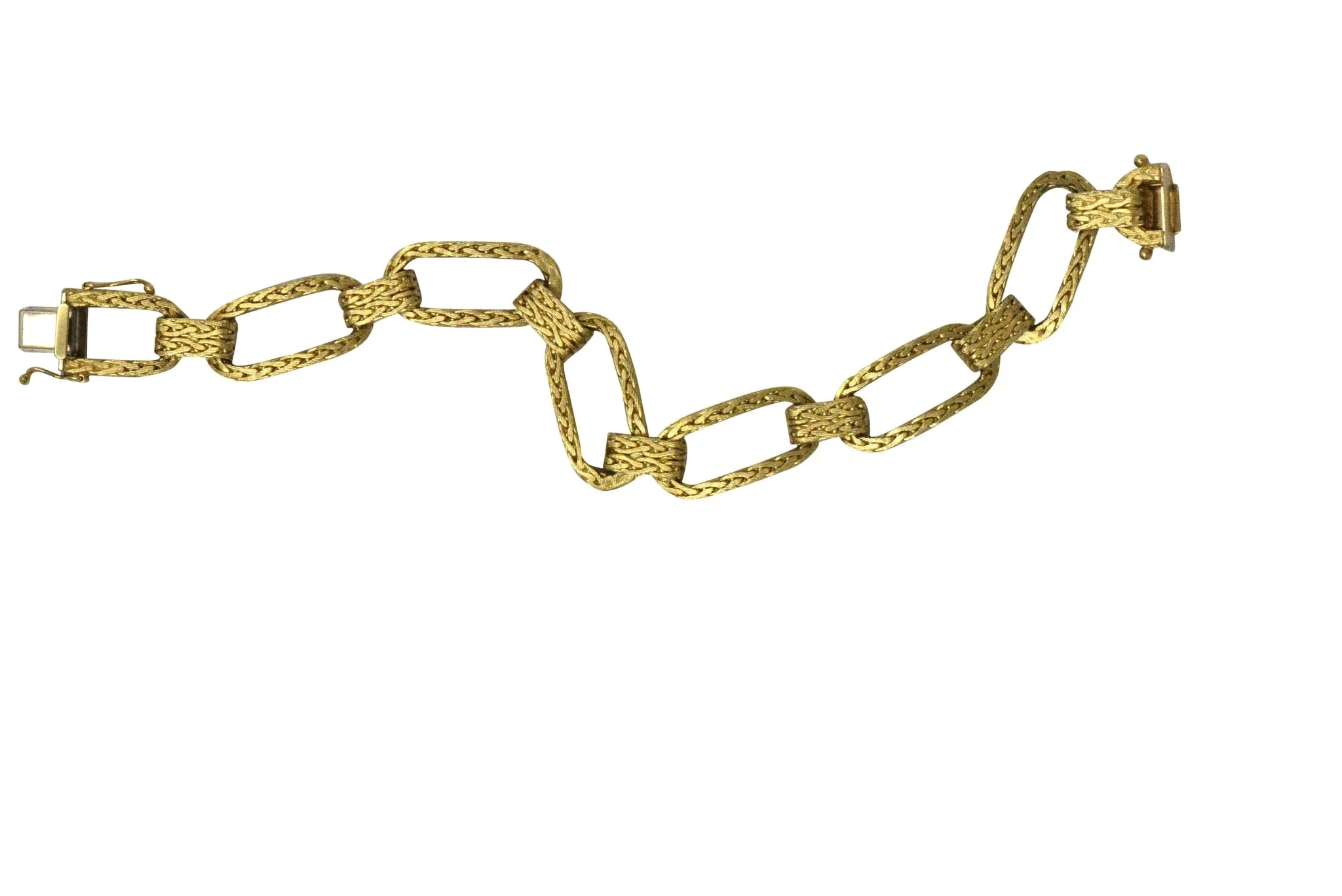 Retro Unoaerre 18 Karat Yellow Gold Link Bracelet