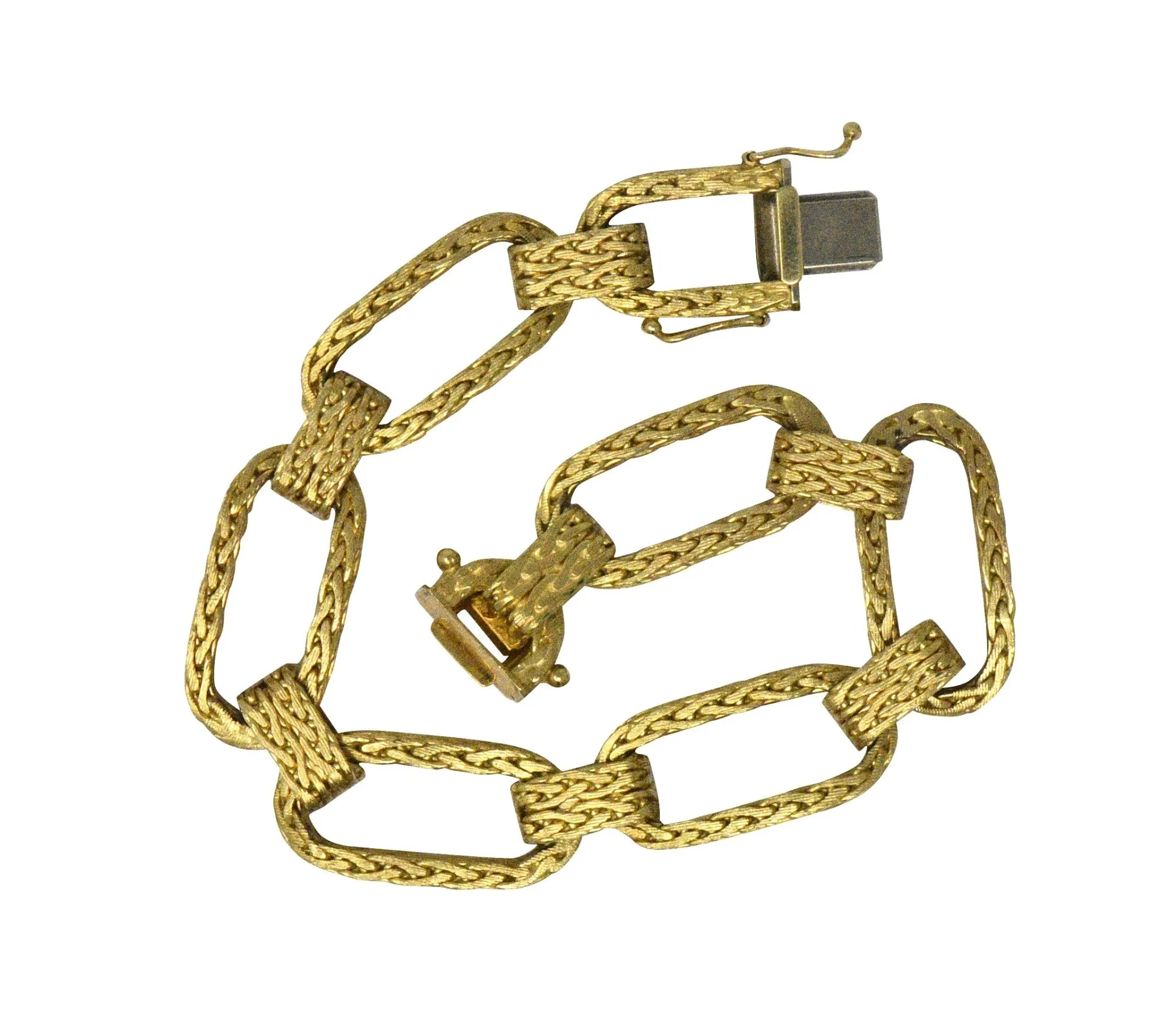 Retro Unoaerre 18 Karat Yellow Gold Link Bracelet