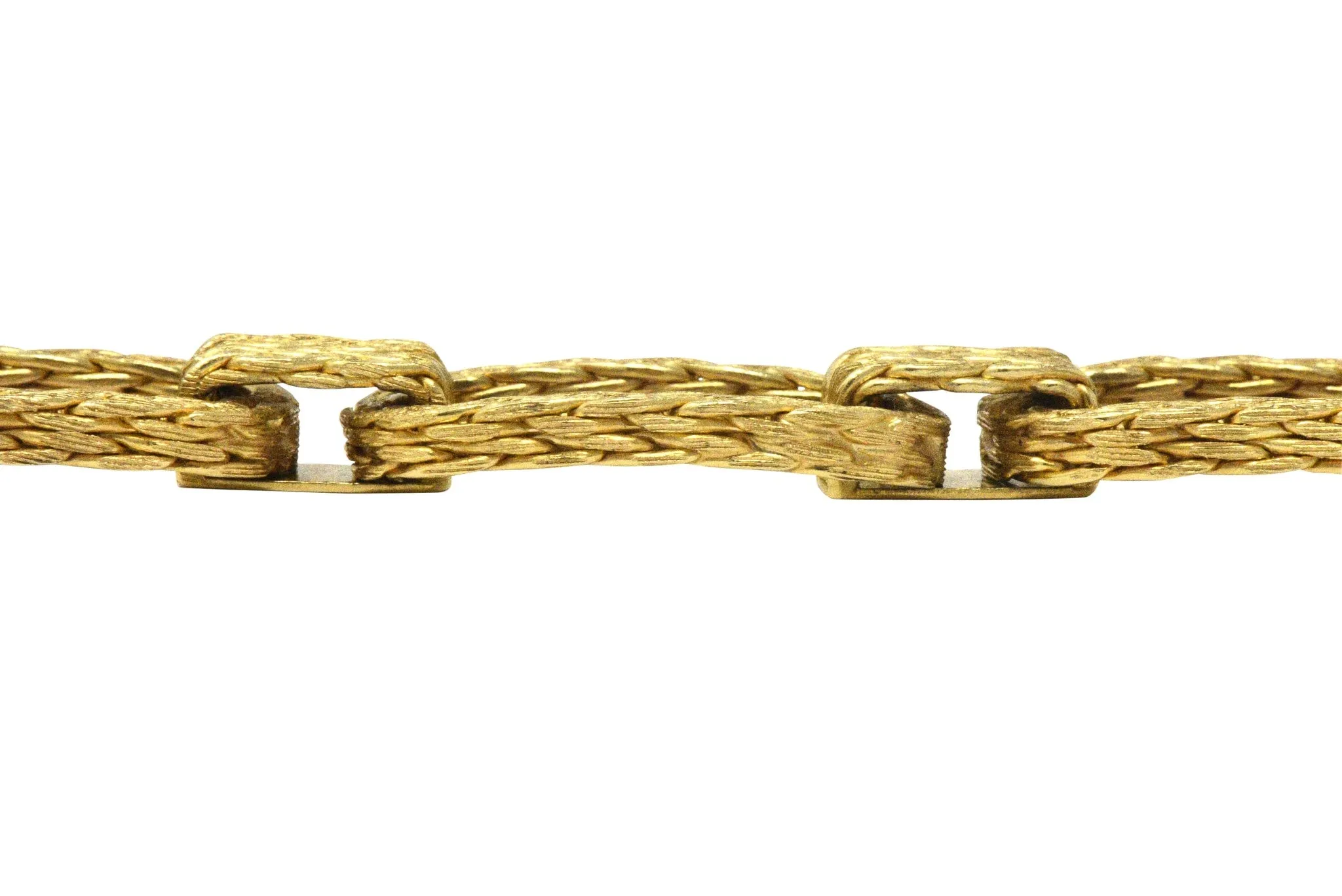 Retro Unoaerre 18 Karat Yellow Gold Link Bracelet