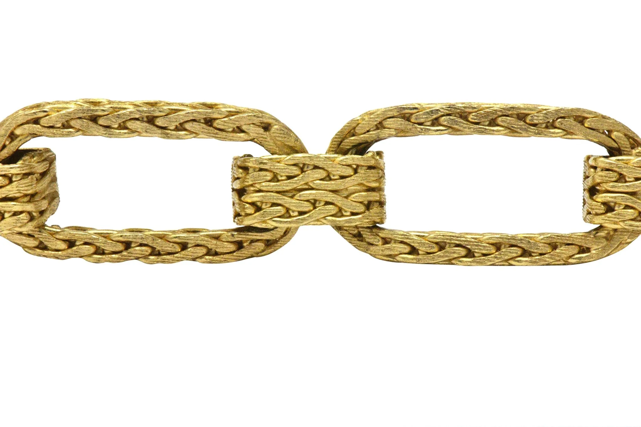 Retro Unoaerre 18 Karat Yellow Gold Link Bracelet