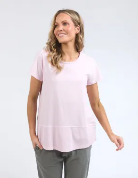 Rib Short Sleeve Tee Powder Pink