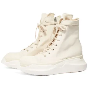 Rick Owens DRKSHDW Cotton Nylon Abstract HI SneakerNatural & Milk