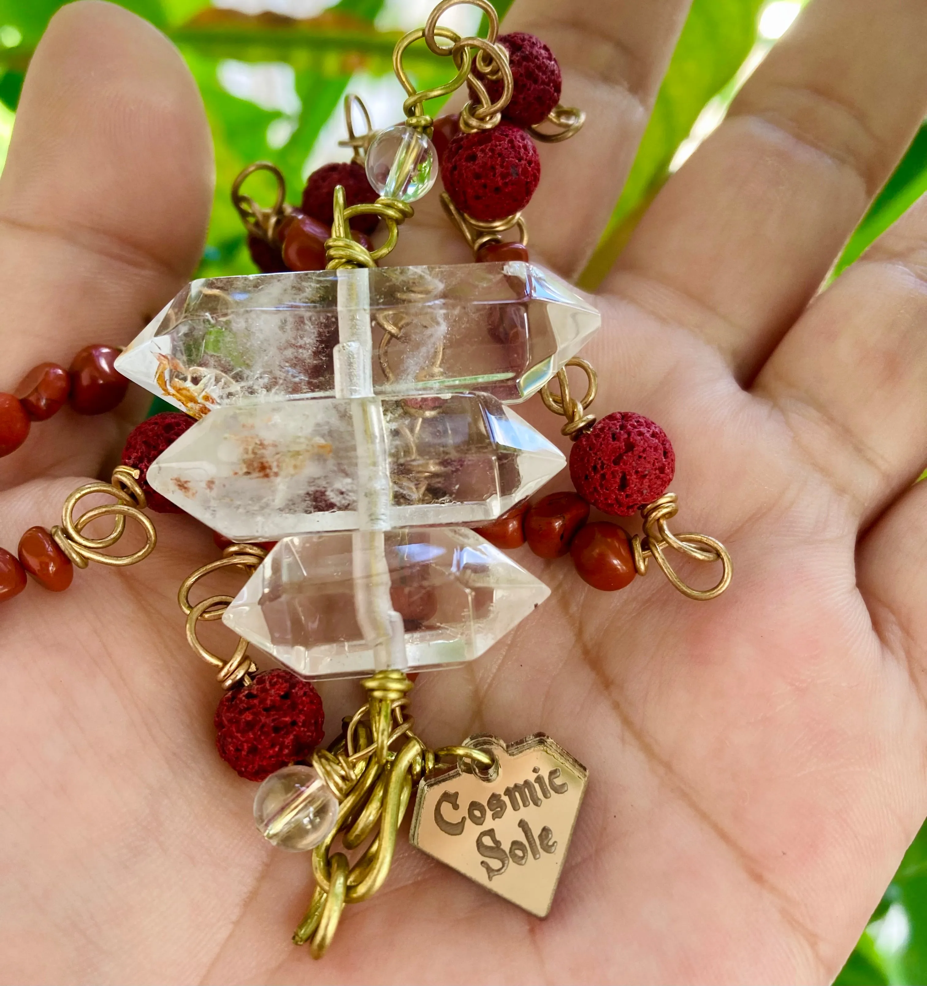 Root Chakra Pyramid Necklace