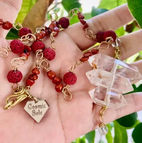 Root Chakra Pyramid Necklace