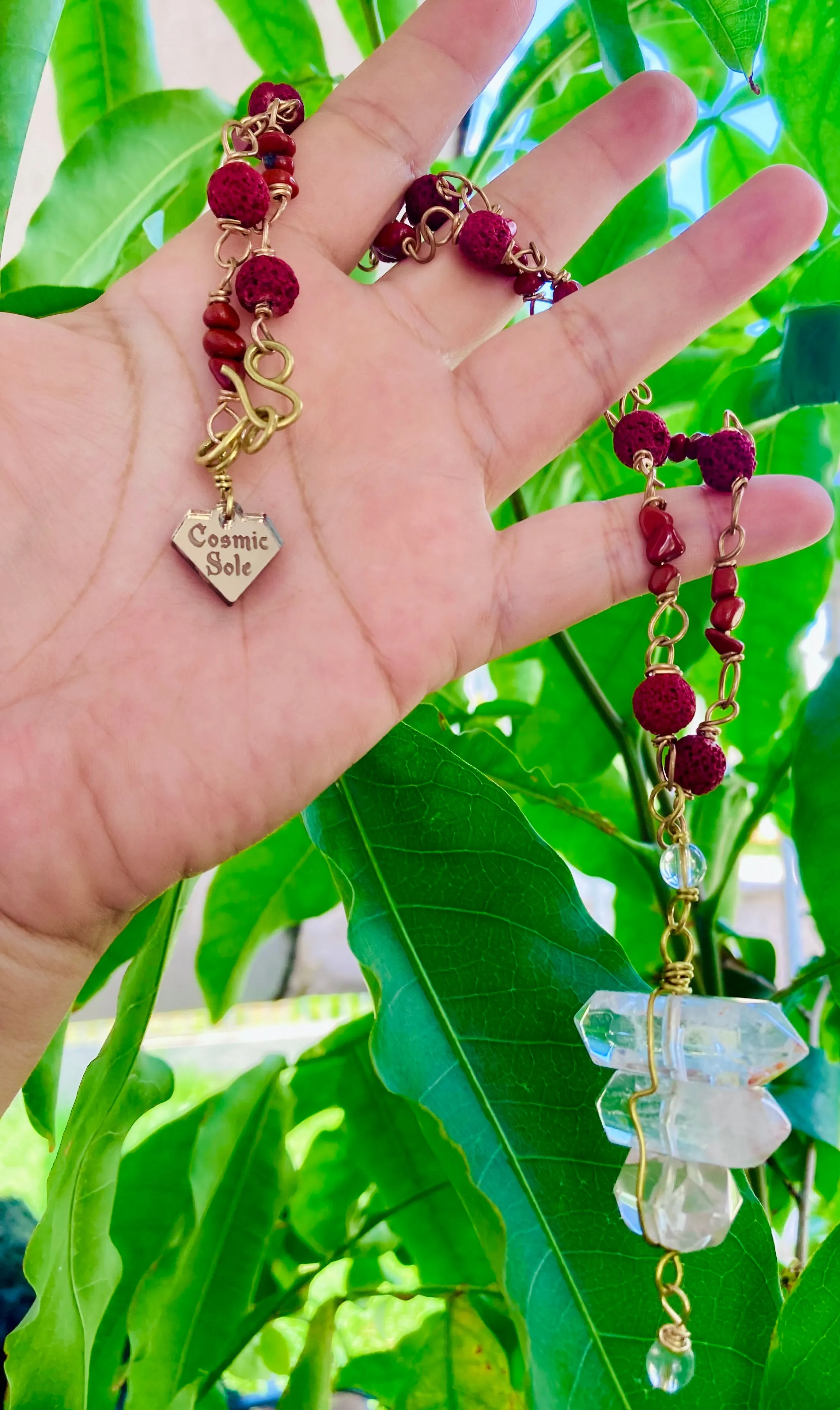 Root Chakra Pyramid Necklace