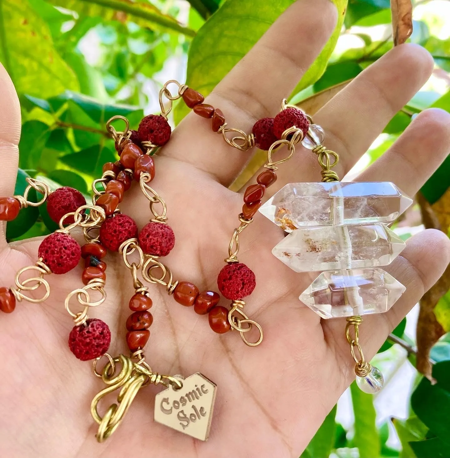 Root Chakra Pyramid Necklace